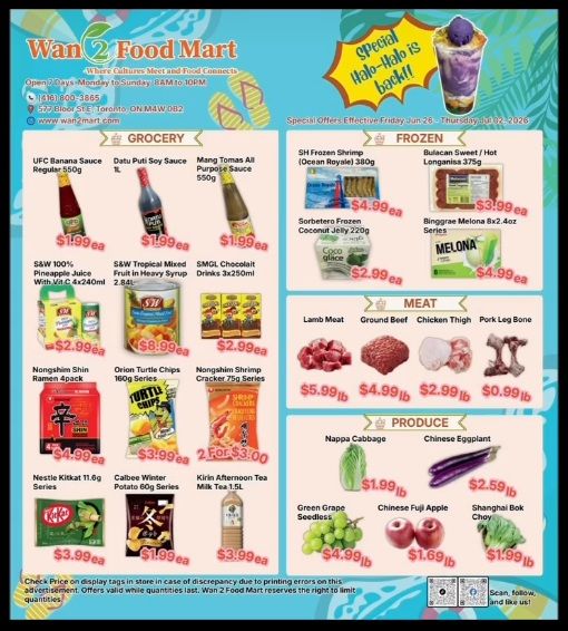 Wan 2 Food Mart Flyer June 26 to July 2