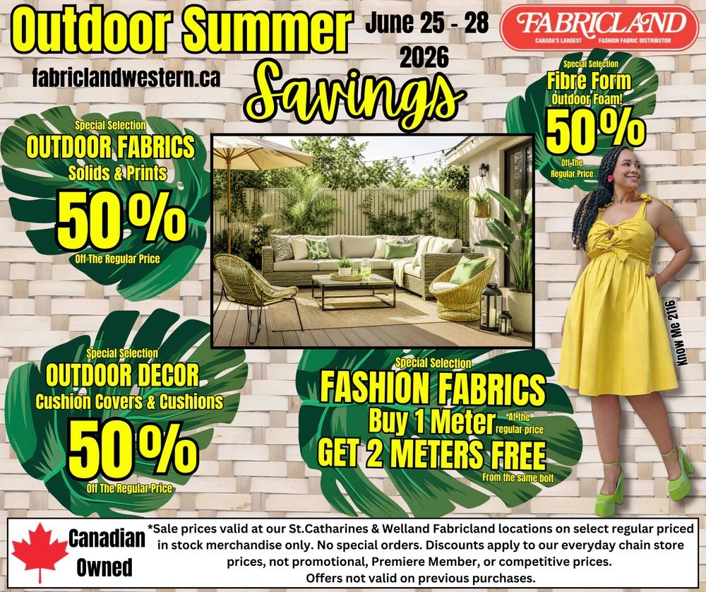 Fabricland (St. Catharines, Welland) Flyer June 22 to 30