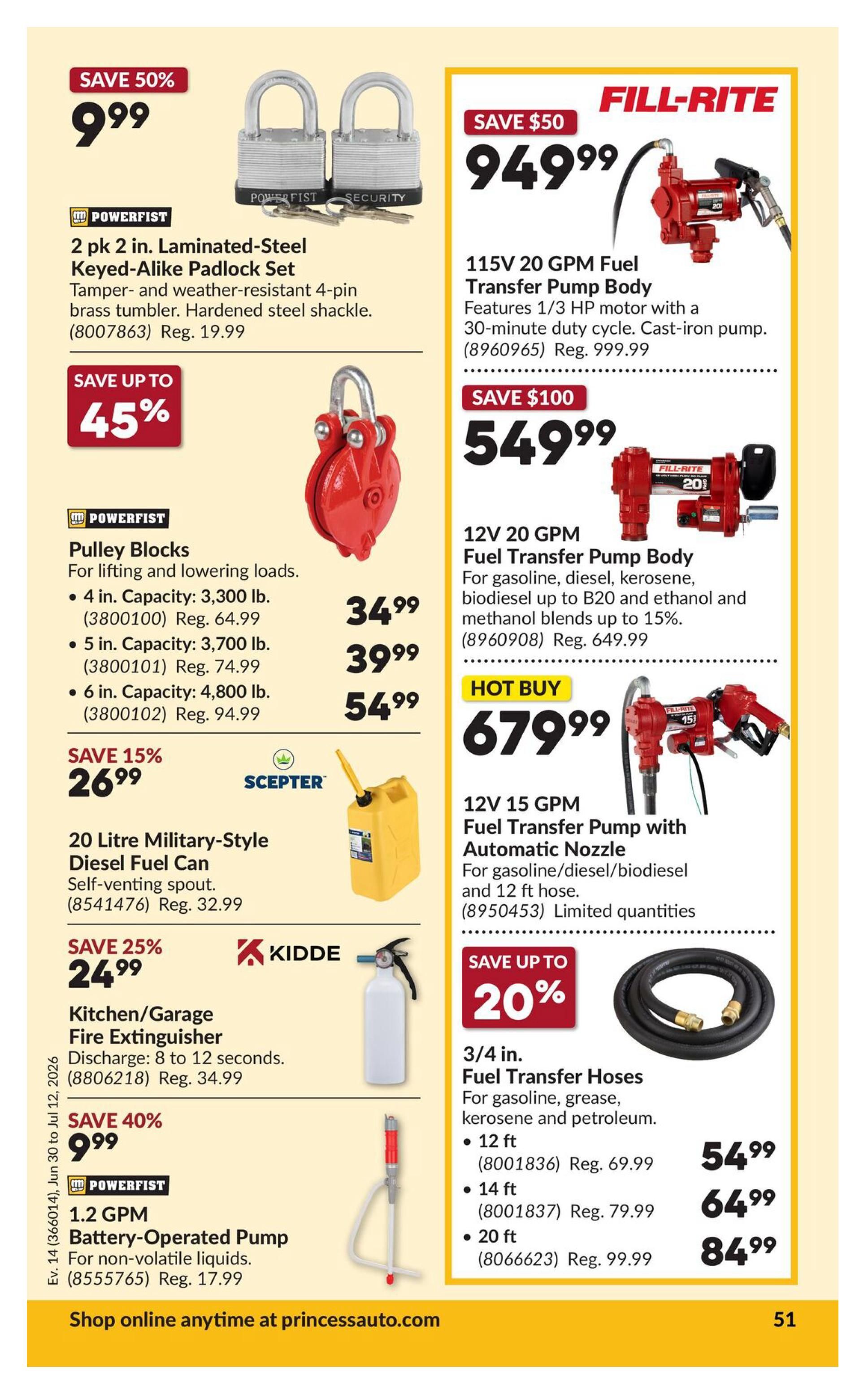 Princess Auto Flyer June 30 to July 12