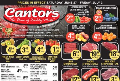 Cantor's Meats Flyer June 27 to July 3