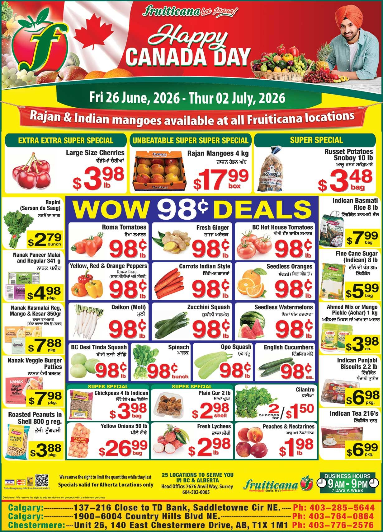 Fruiticana (Calgary) Flyer June 26 to July 2