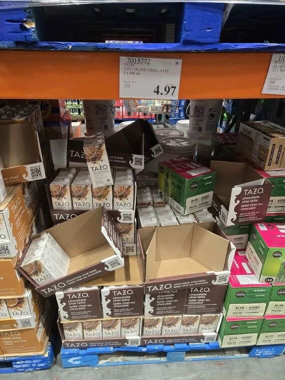 Costco: Tazo Chocolate Chai Latte 3 x 946 ml $4.97 Willingdon Costco