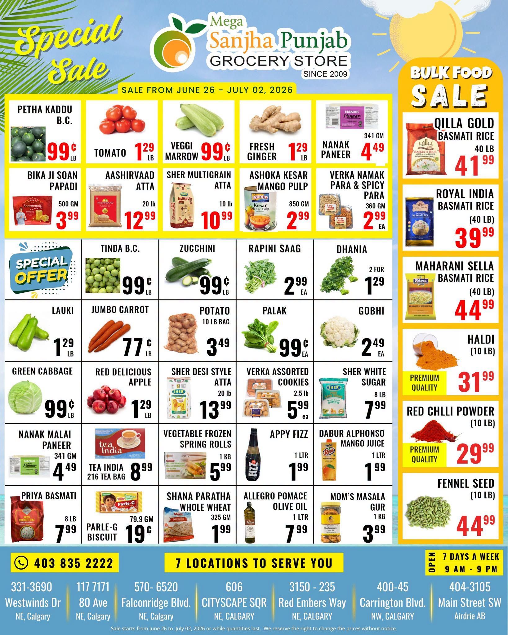 Sanjha Punjab Grocery Store Flyer June 26 to July 2
