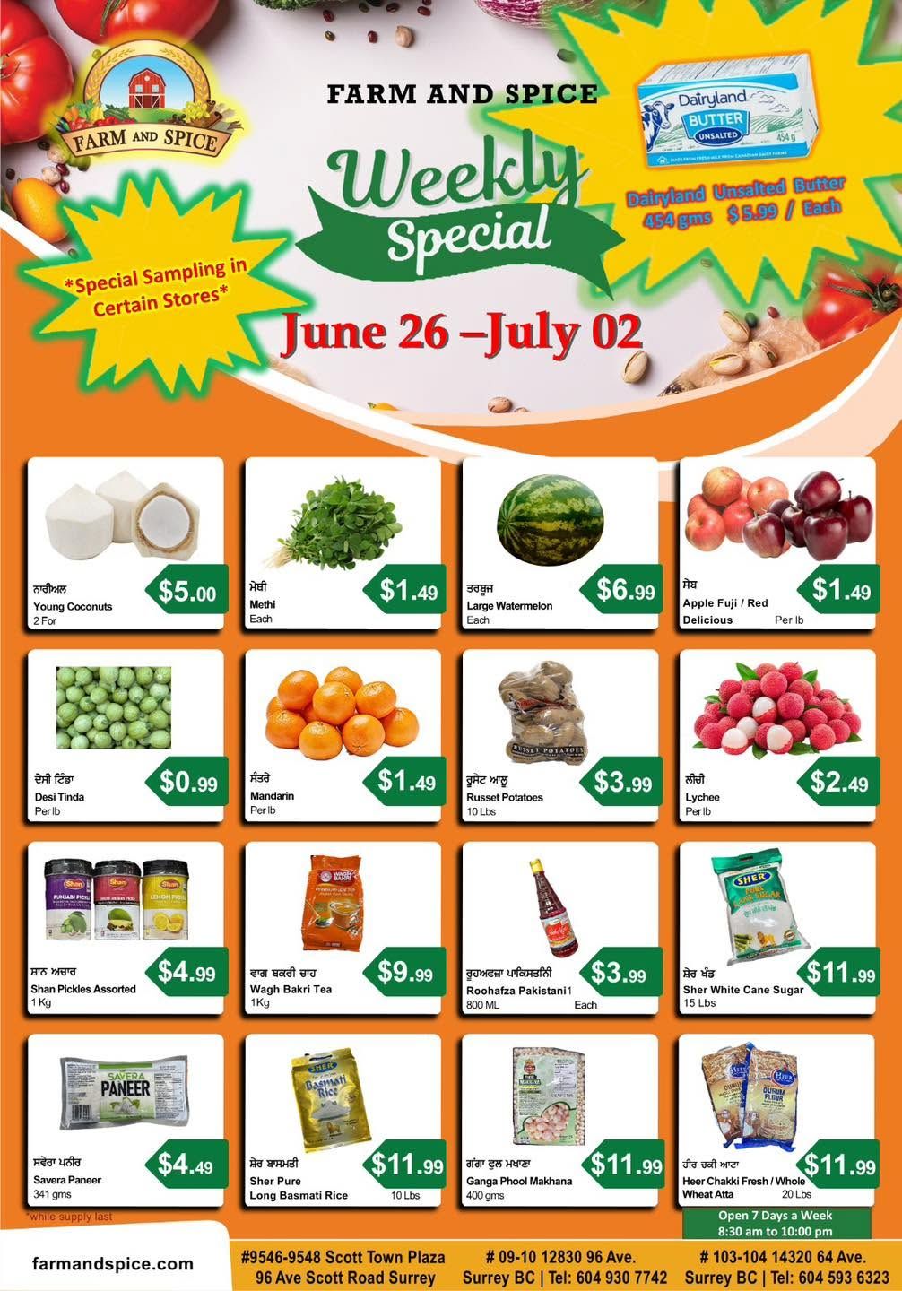 Farm And Spice Grocers Flyer June 26 to July 2