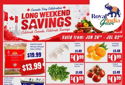 Royal India Grocers Flyer June 26 to July 2
