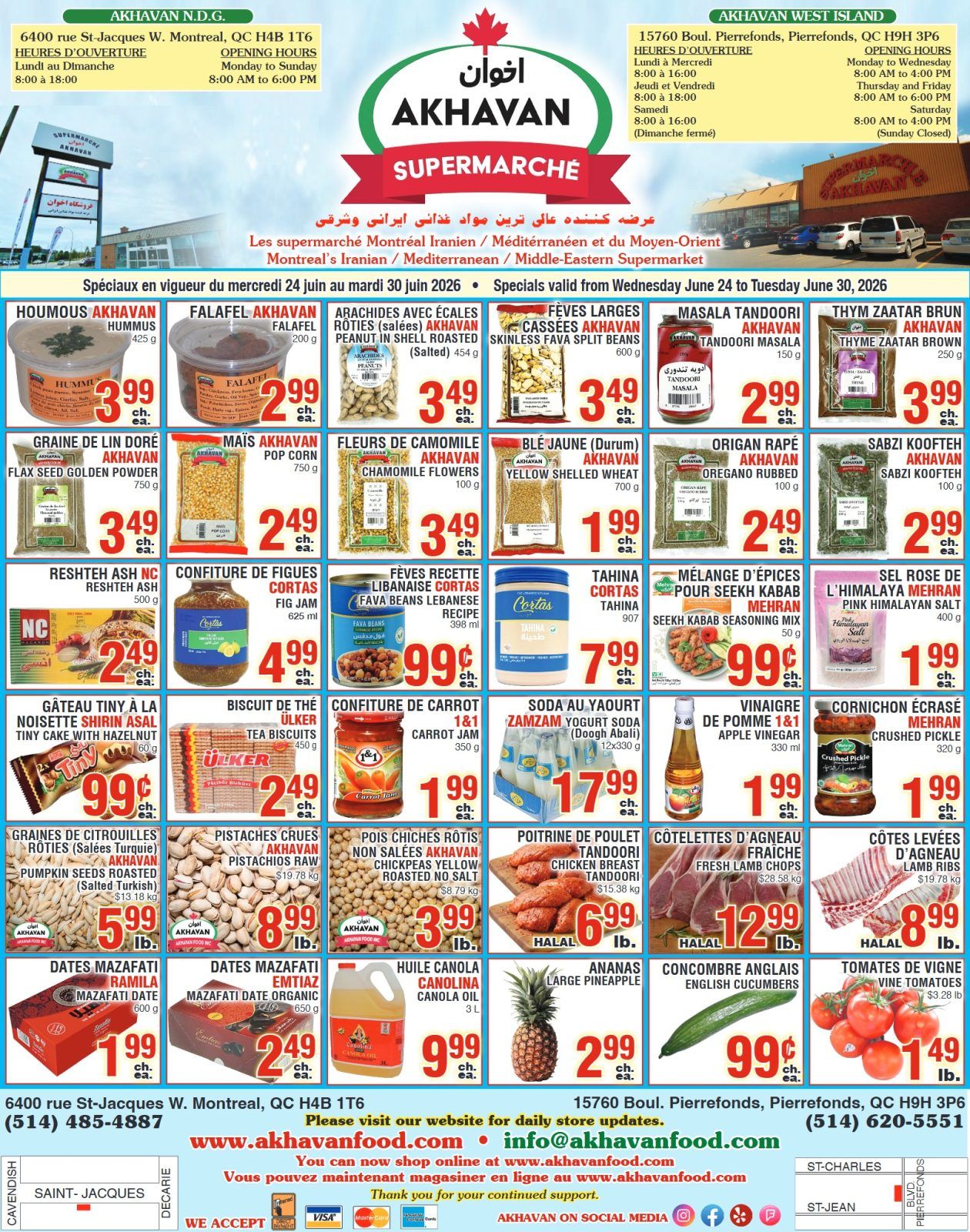 Akhavan Supermarche Flyer June 24 to 30