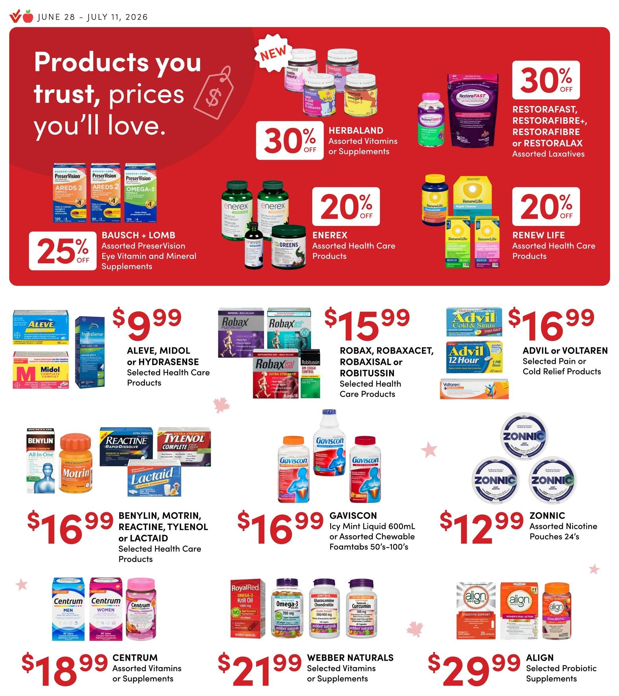 Apple Drugs Flyer June 28 to July 11