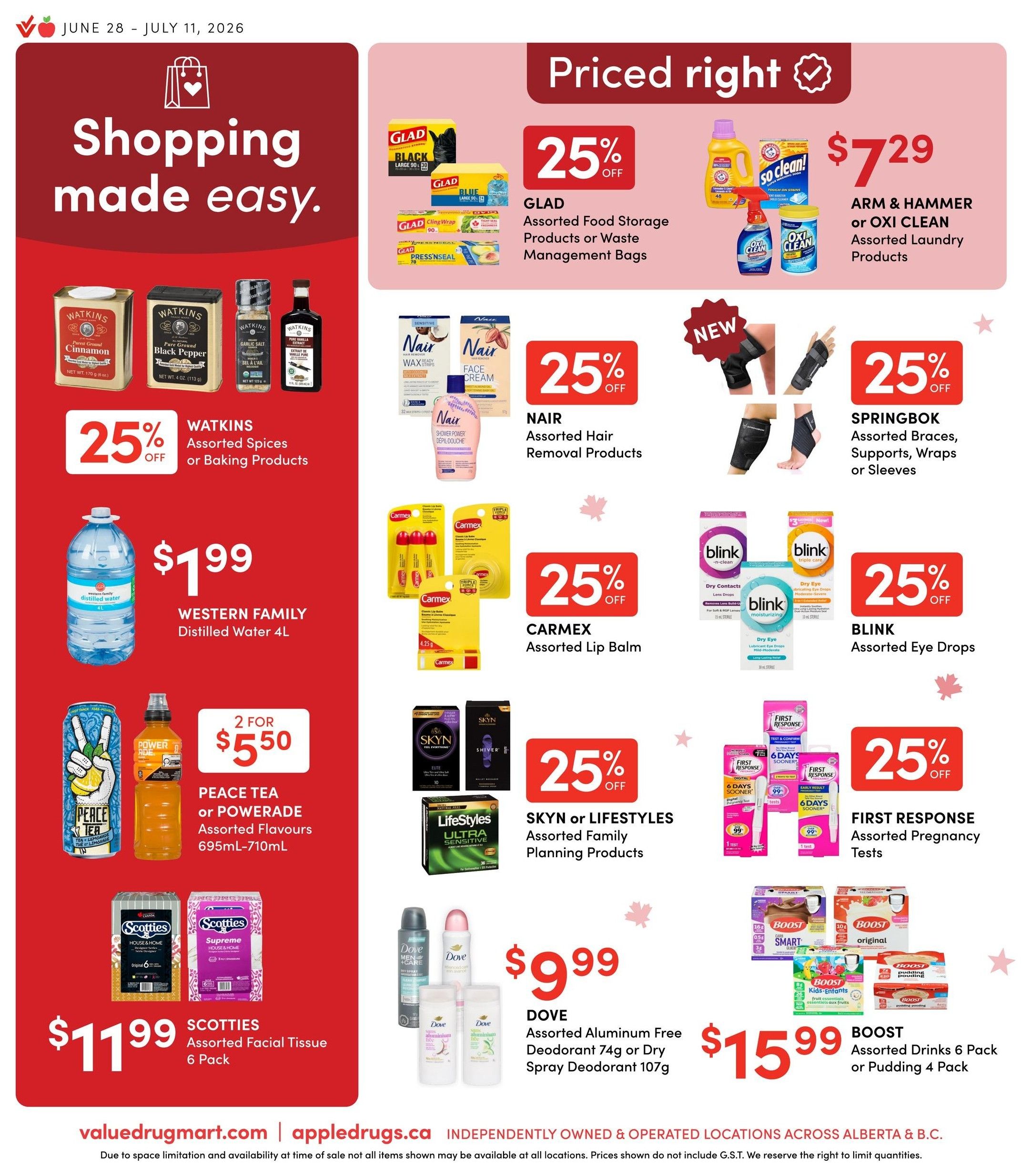 Apple Drugs Flyer June 28 to July 11
