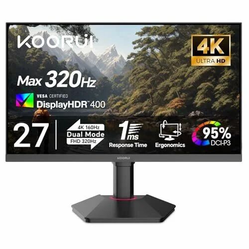 Amazon.ca: KOORUI 27 Inch 4K UHD Gaming Monitor, IPS Display, 160Hz/320Hz @ $259.99