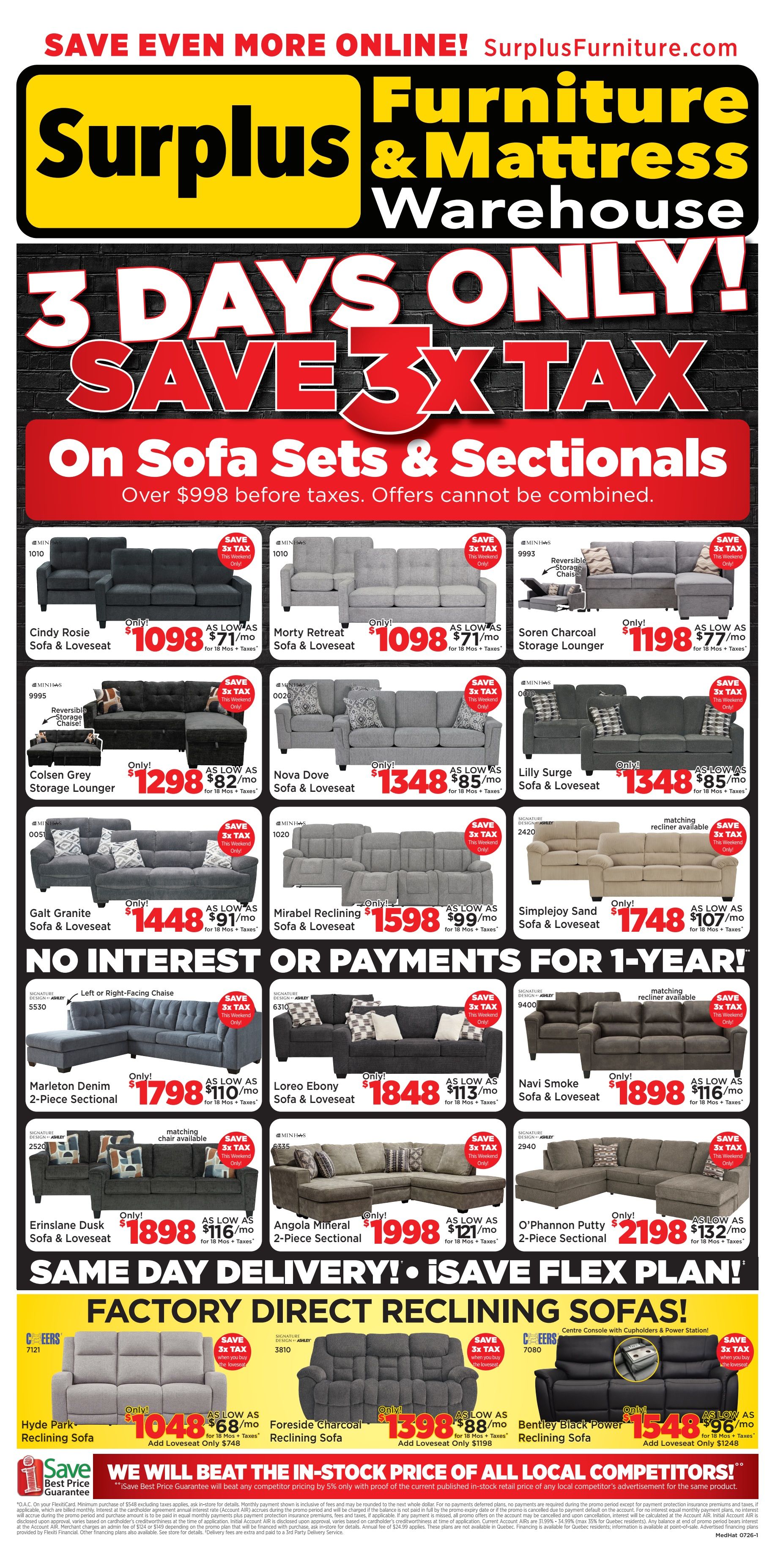 Surplus Furniture & Mattress Warehouse (Medicine Hat) Flyer June 29 to July 5