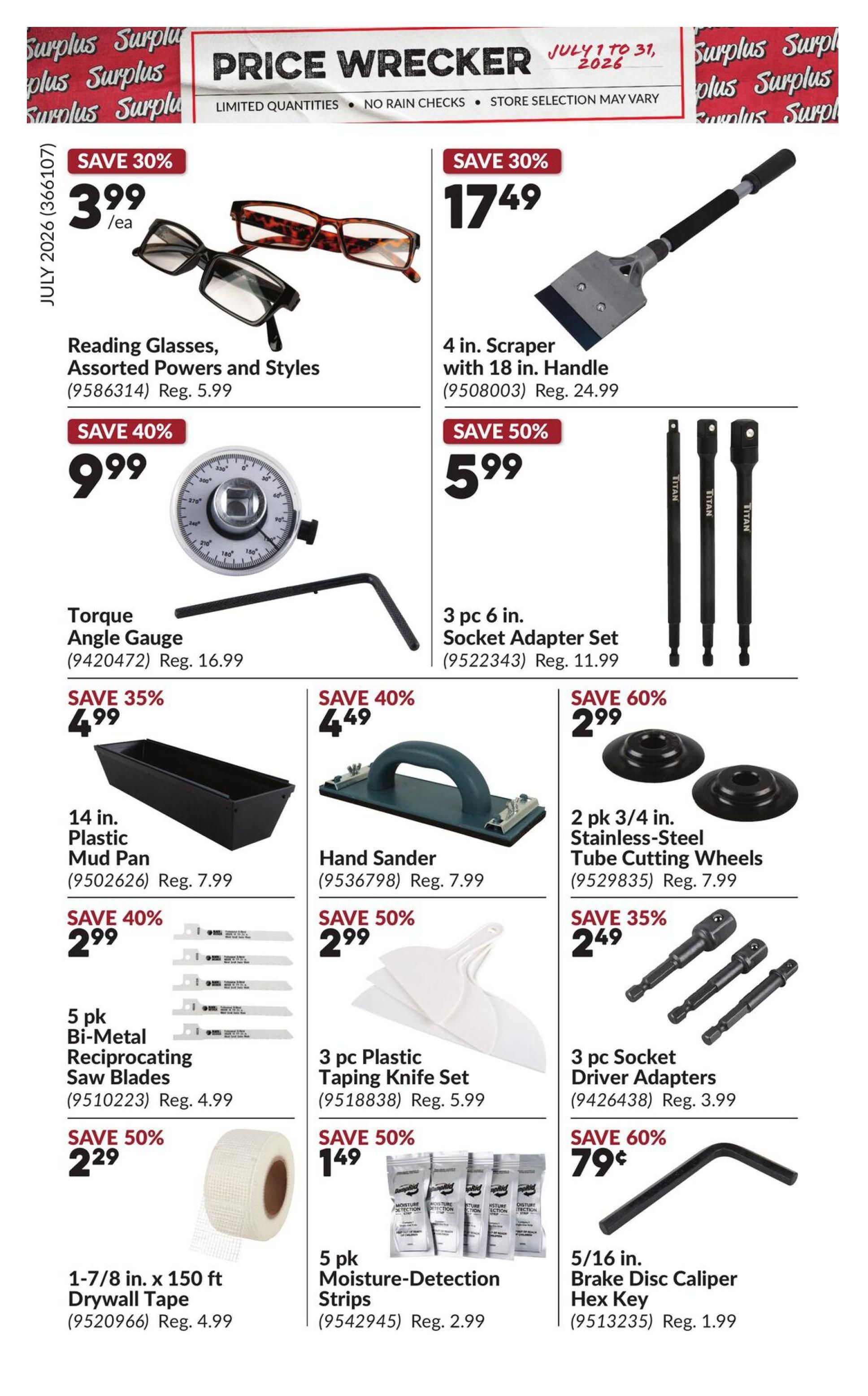 Princess Auto Price Wrecker Flyer July 1 to 31