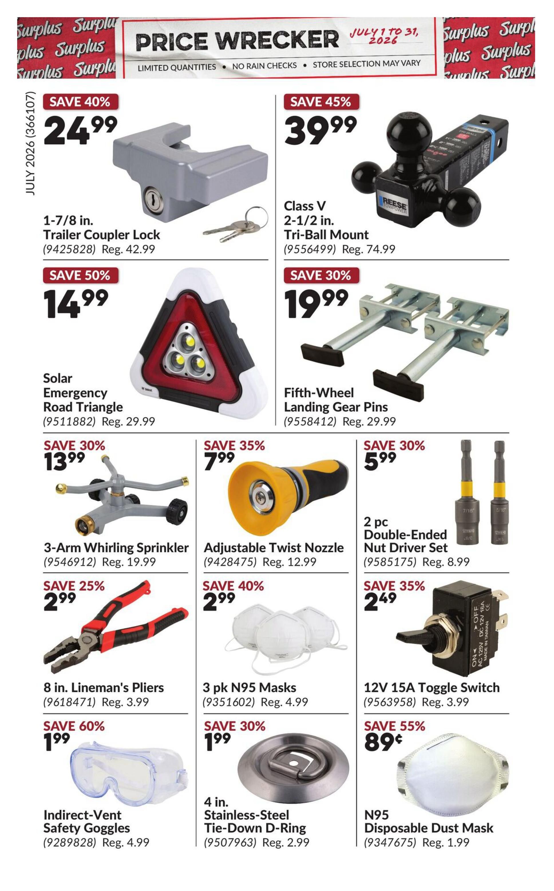 Princess Auto Price Wrecker Flyer July 1 to 31