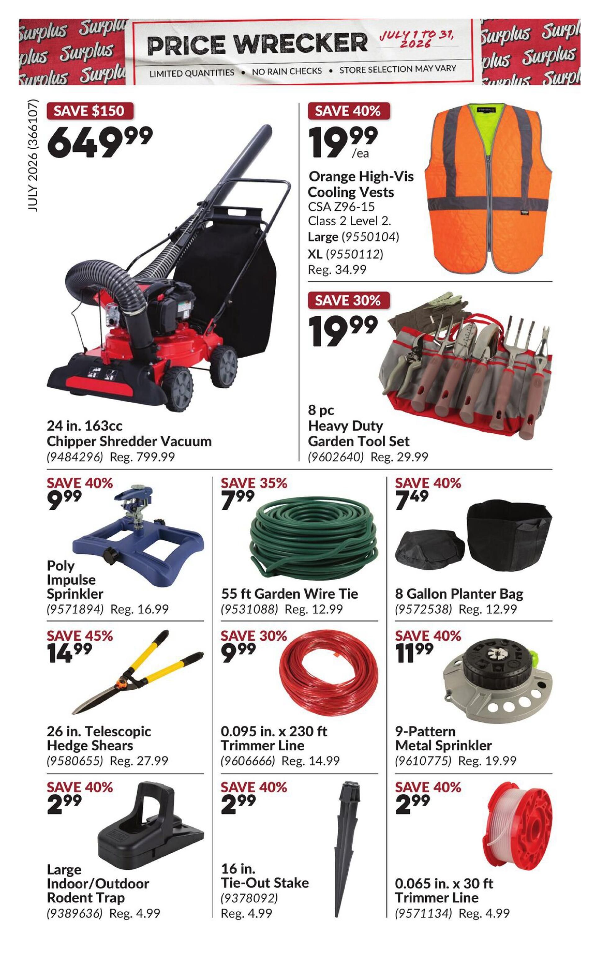 Princess Auto Price Wrecker Flyer July 1 to 31