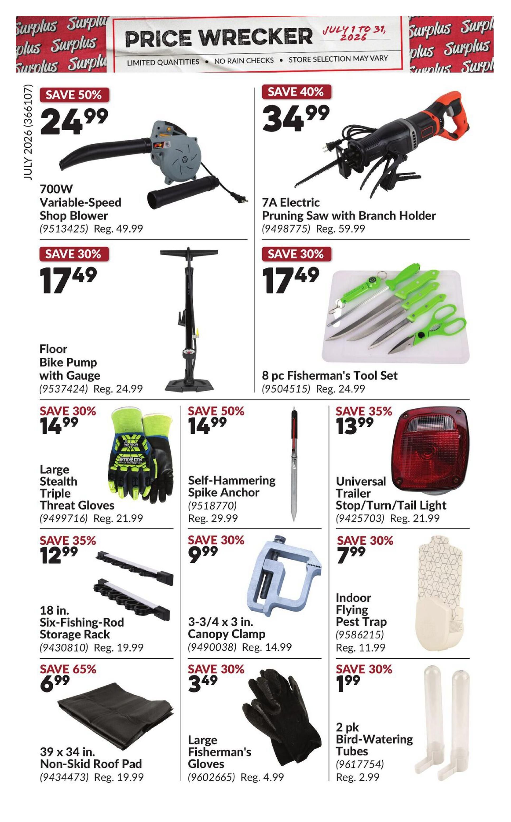 Princess Auto Price Wrecker Flyer July 1 to 31
