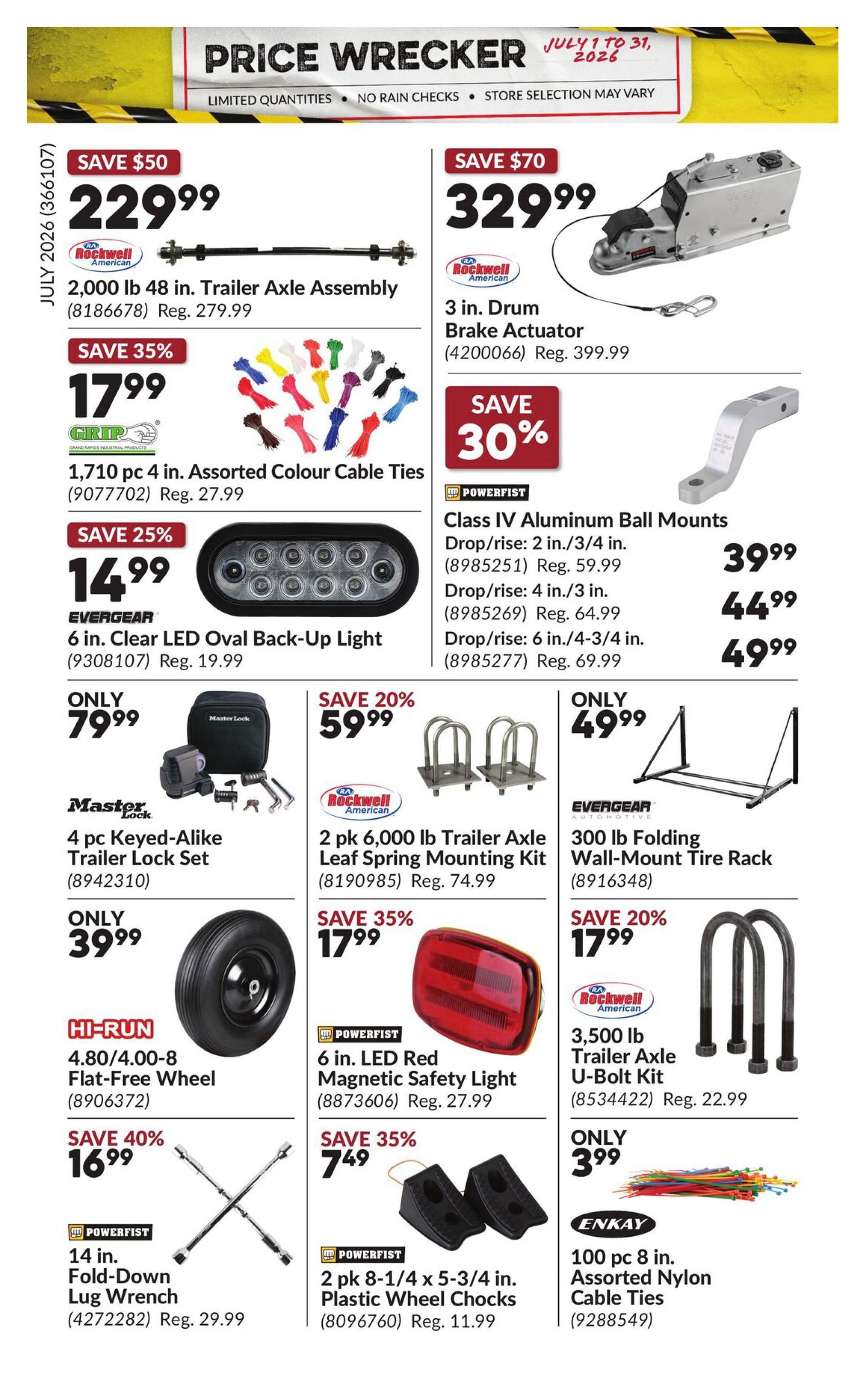 Princess Auto Price Wrecker Flyer July 1 to 31
