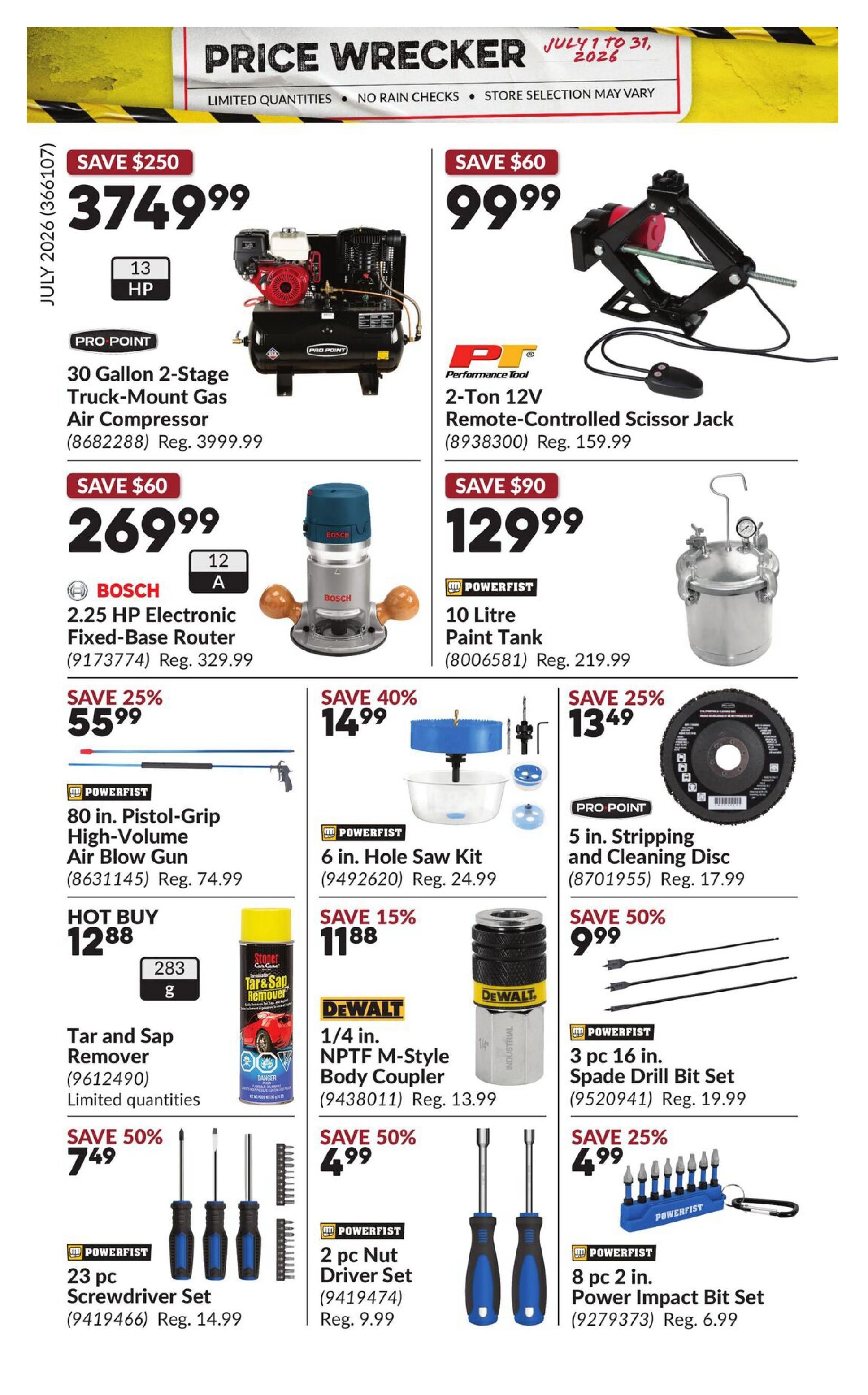 Princess Auto Price Wrecker Flyer July 1 to 31