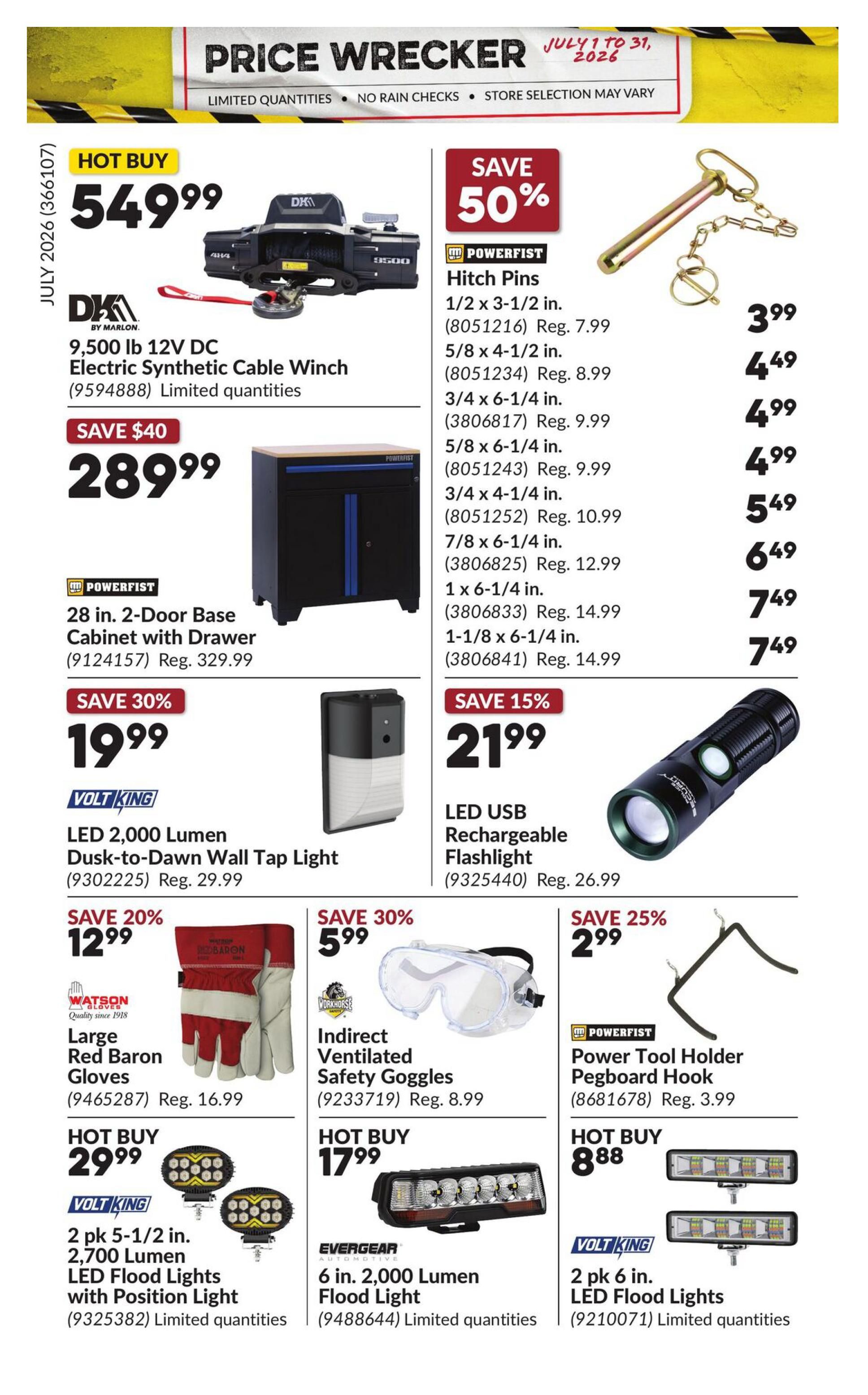 Princess Auto Price Wrecker Flyer July 1 to 31