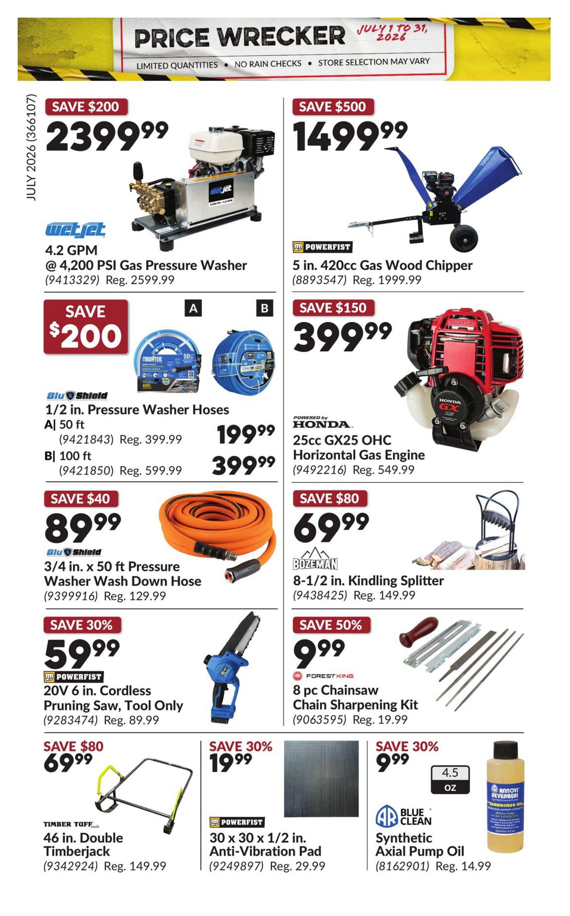 Princess Auto Price Wrecker Flyer July 1 to 31