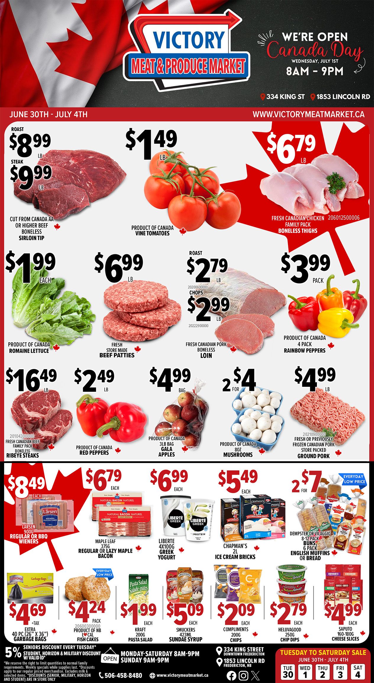 Victory Meat Market Flyer June 30 to July 4