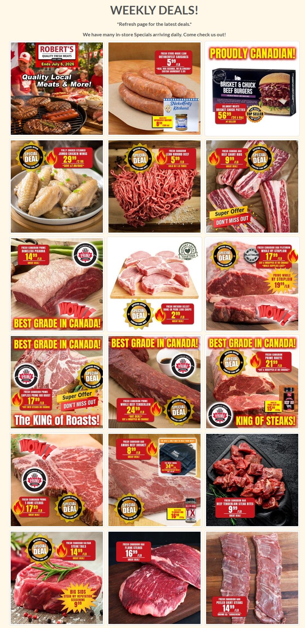 Robert's Quality Fresh Meats Flyer June 29 to July 6