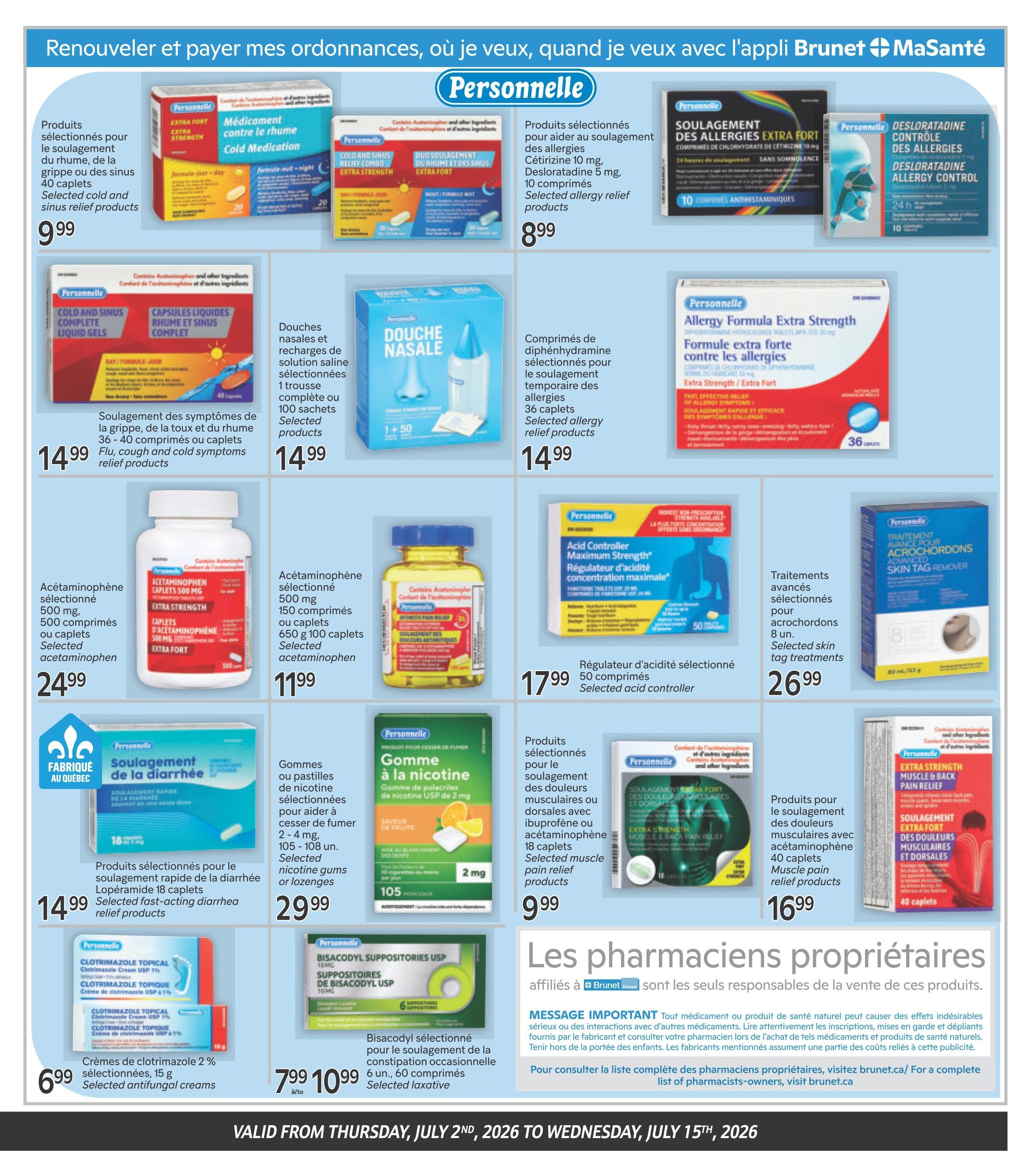 Brunet Clinique Flyer July 2 to 15
