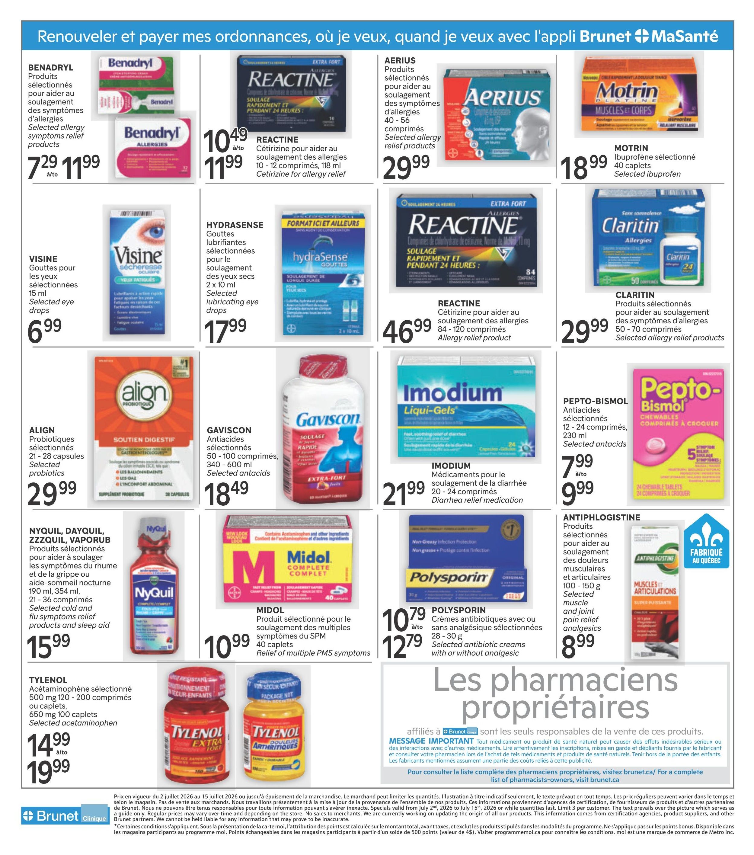 Brunet Clinique Flyer July 2 to 15