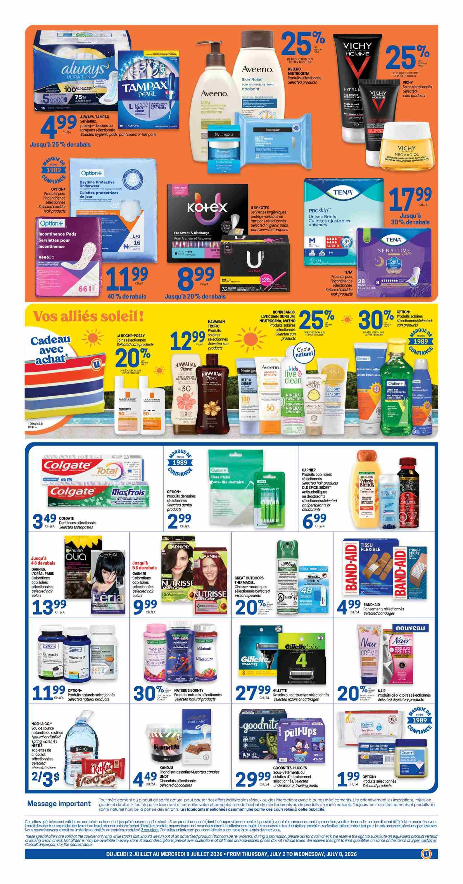 Uniprix Flyer July 2 to 8