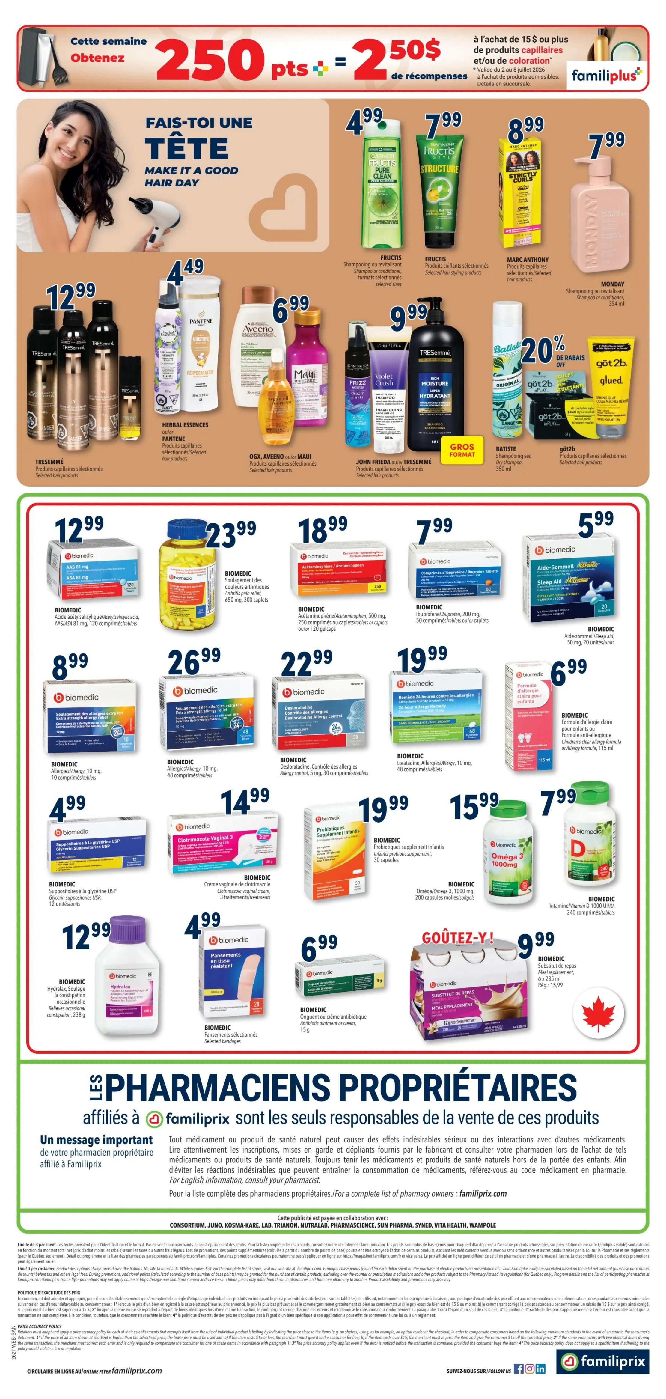 Familiprix Sante Flyer July 2 to 8