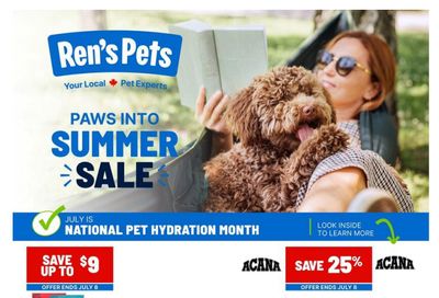Ren's Pets Monthly Flyer July 1 to 31