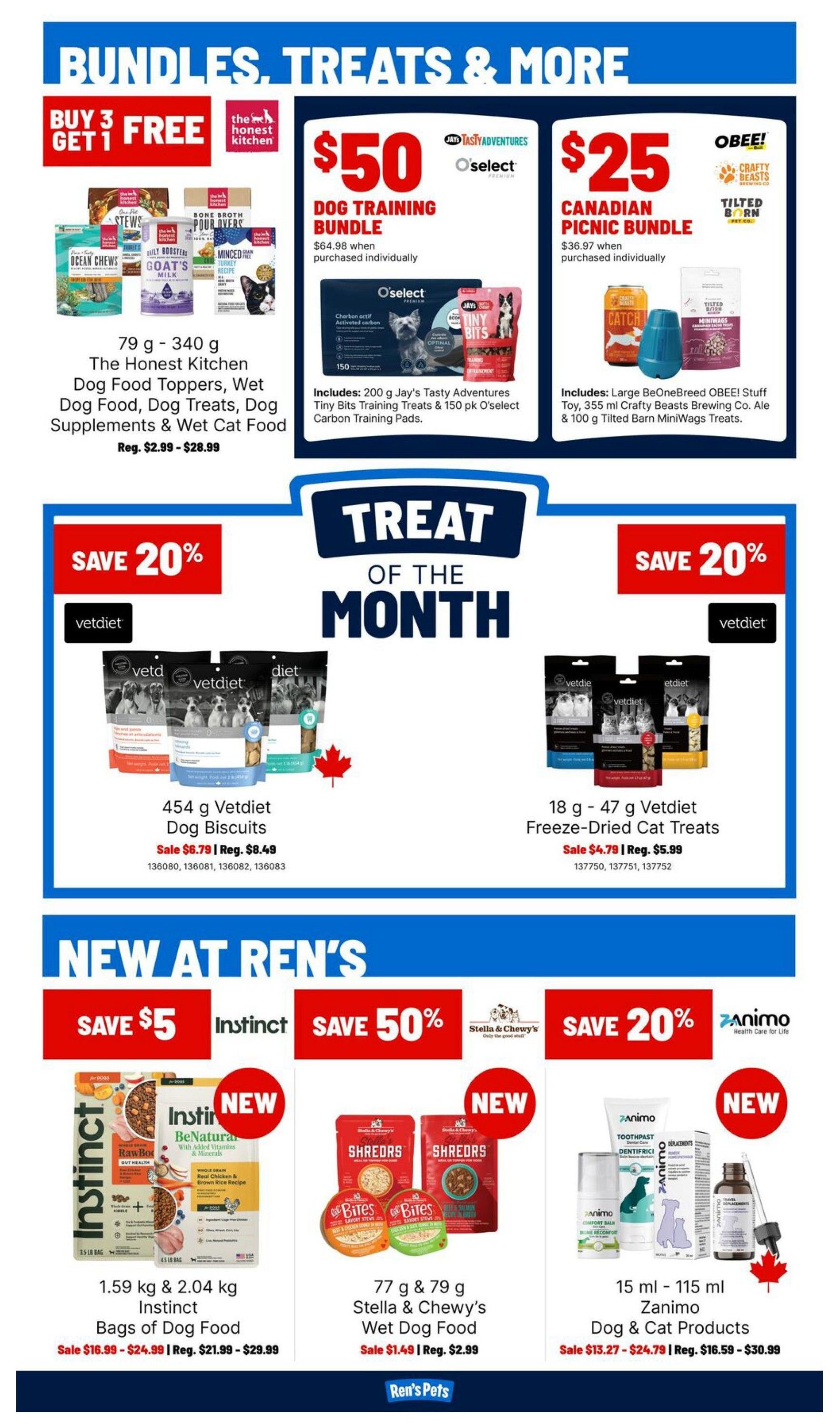 Ren's Pets Monthly Flyer July 1 to 31