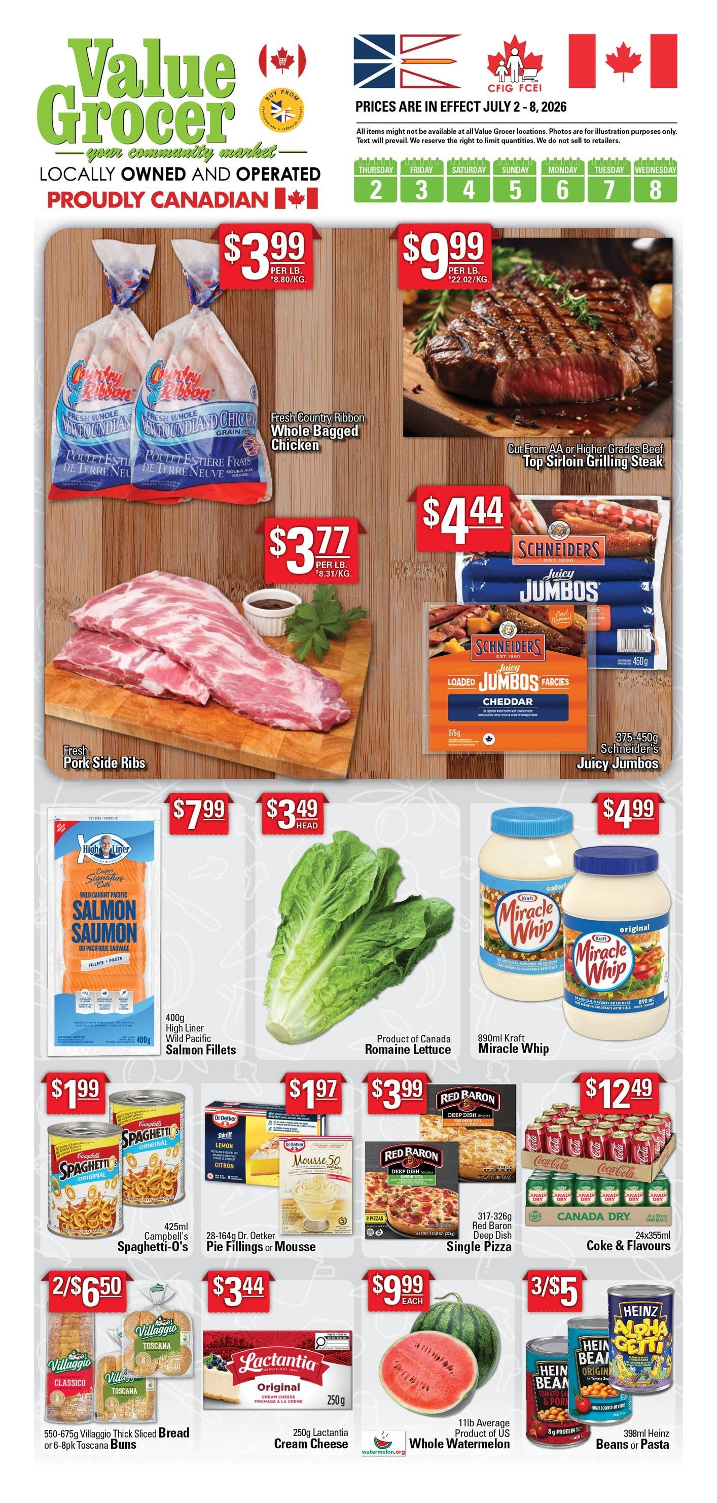 Value Grocer Flyer July 2 to 8