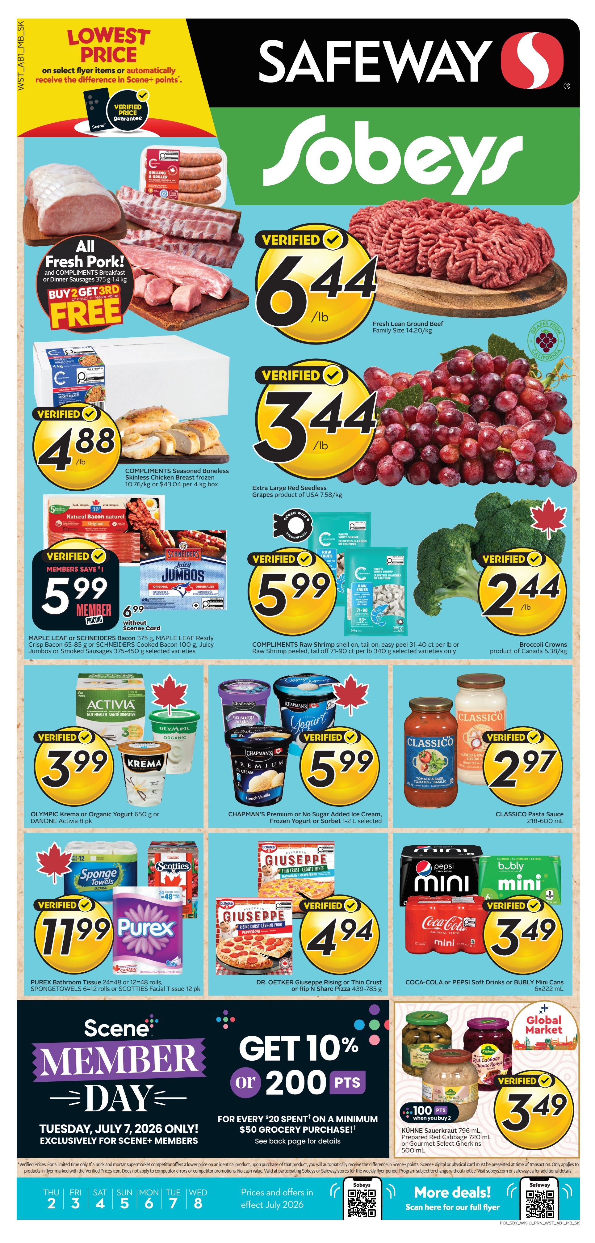Sobeys/Safeway (SK & MB) Flyer July 2 to 8