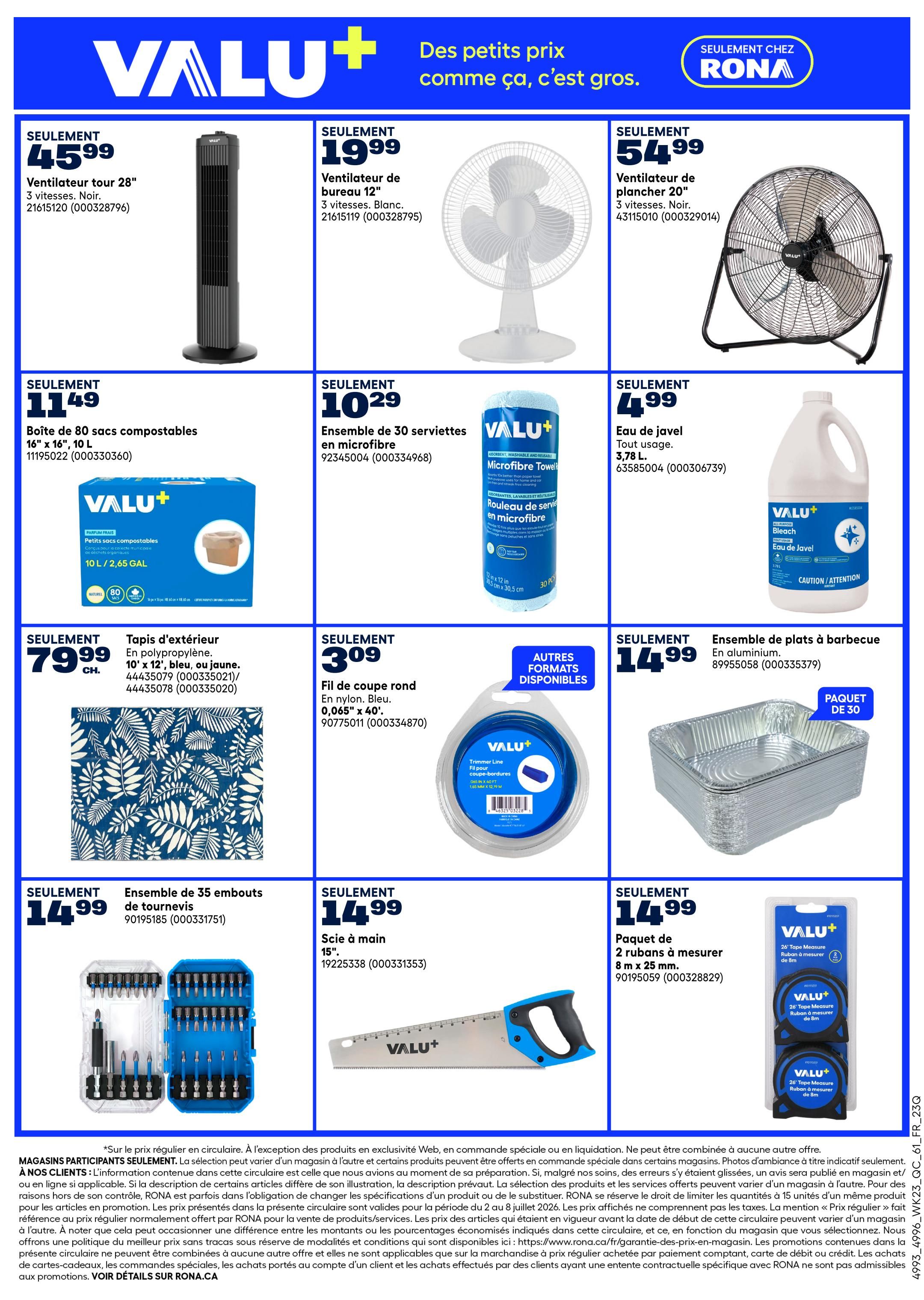Rona & Rona+ (QC) Flyer July 2 to 8