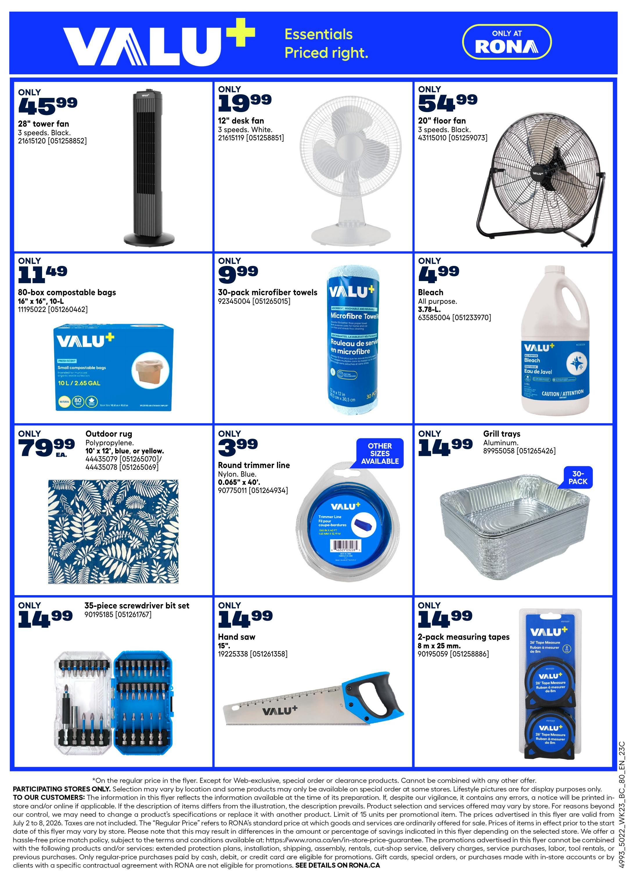 Rona & Rona+ (BC) Flyer July 2 to 8
