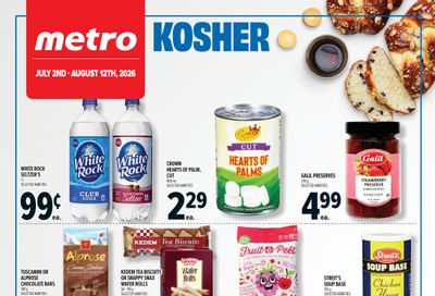 Metro (ON) Kosher Flyer July 2 to August 12