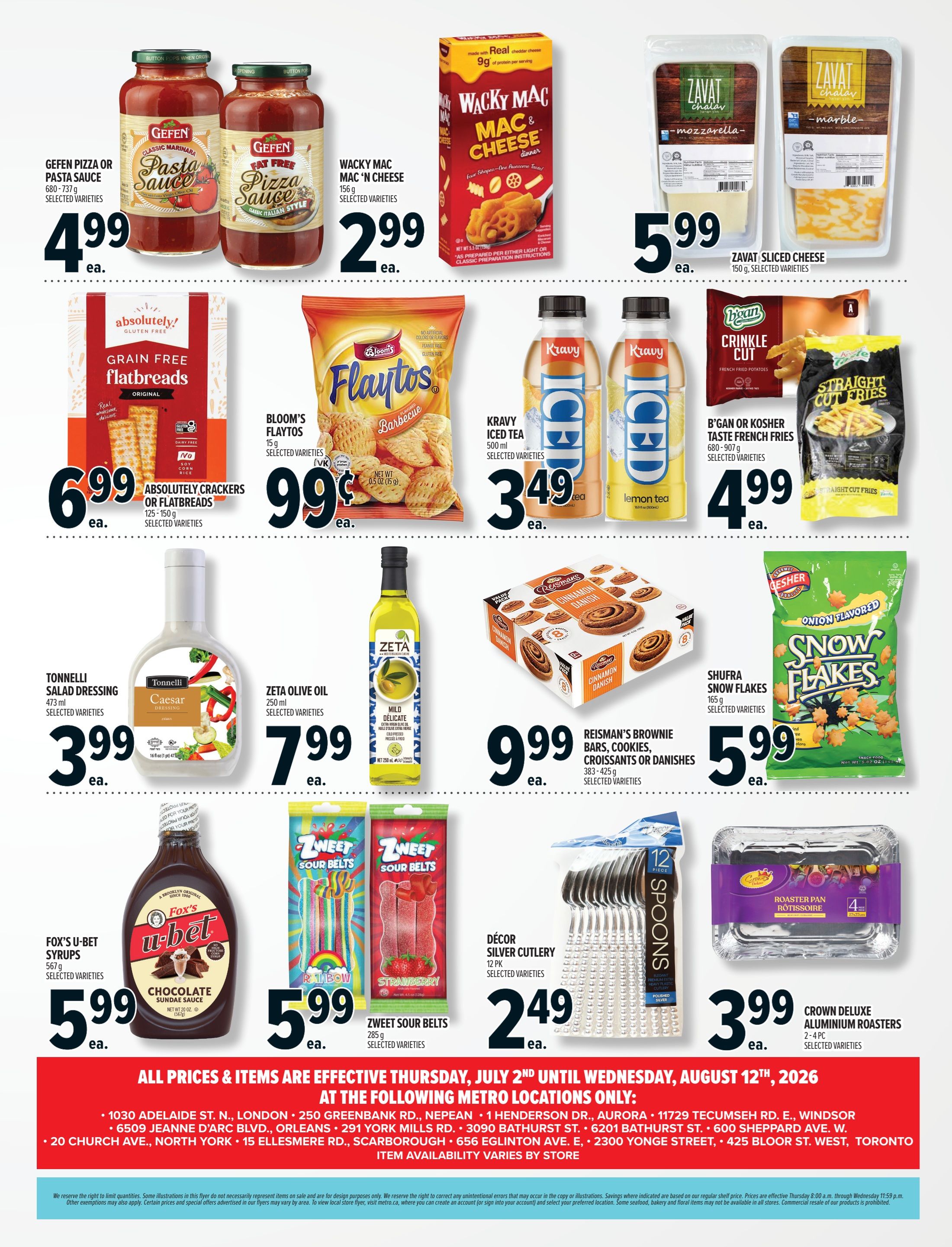 Metro (ON) Kosher Flyer July 2 to August 12
