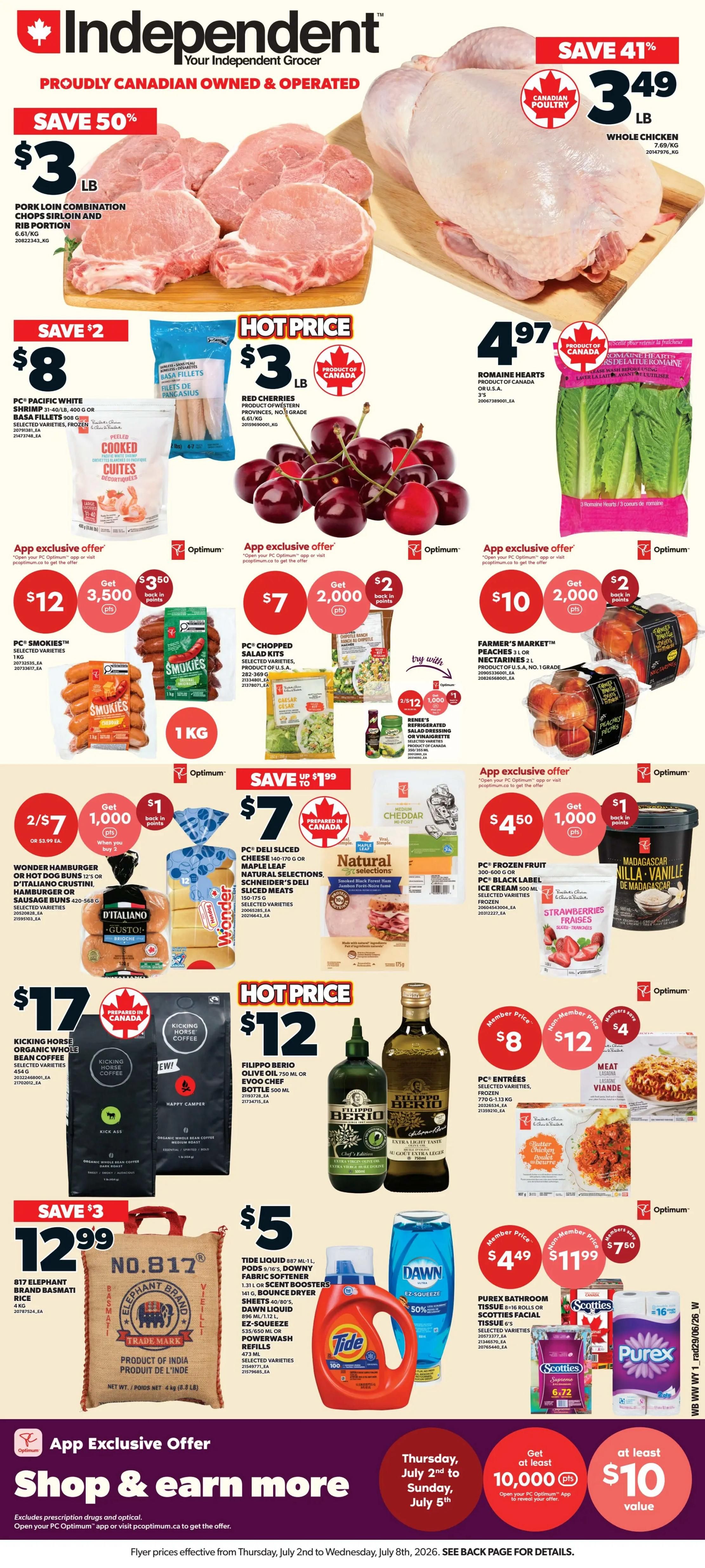 Independent Grocer (West) Flyer July 2 to 8