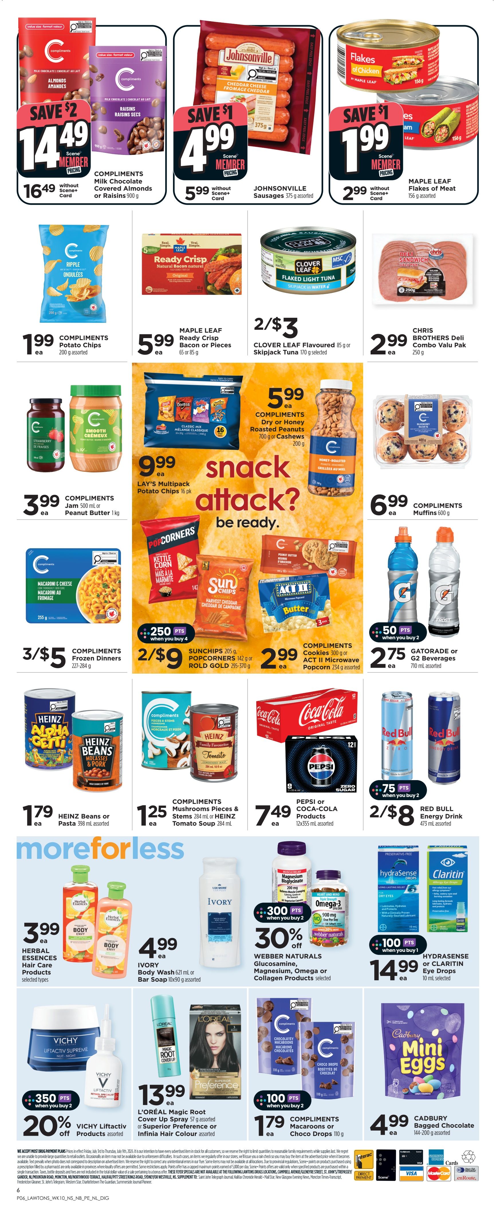 Lawtons Drugs (NB, NL, PE) Flyer July 3 to 9