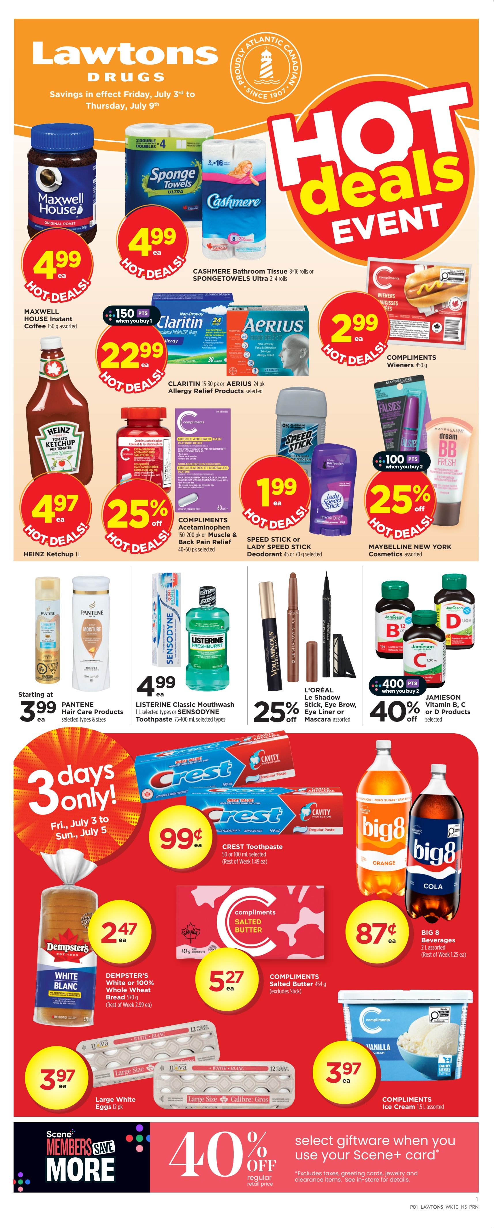 Lawtons Drugs (NS) Flyer July 3 to 9