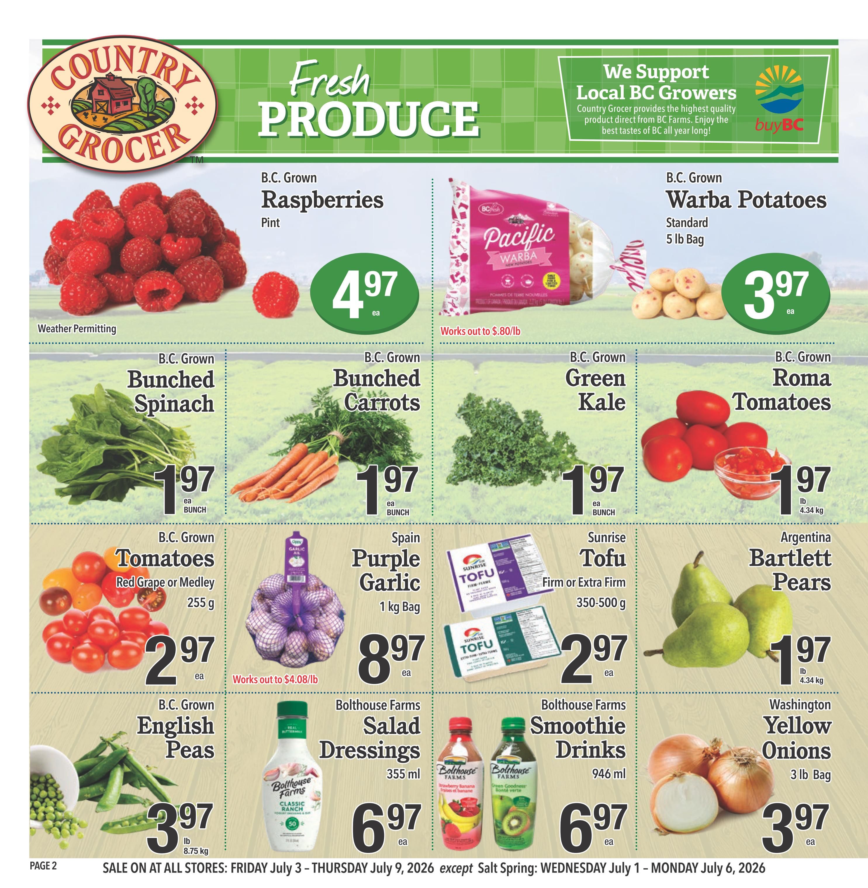 Country Grocer Flyer July 3 to 9