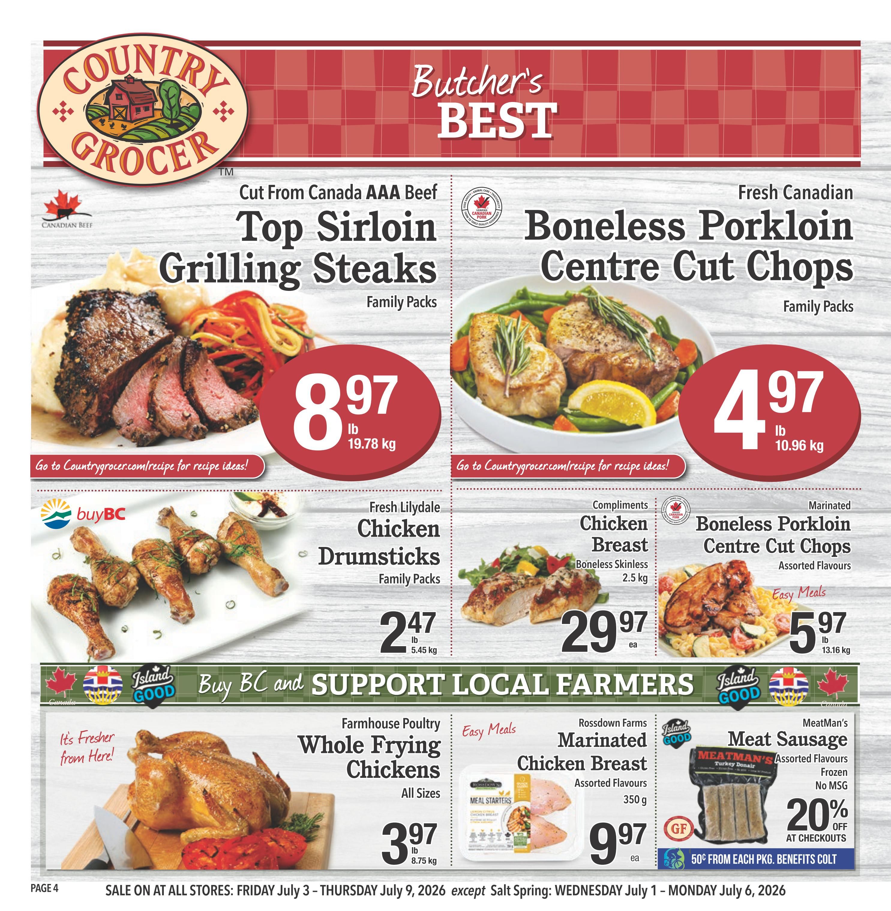 Country Grocer Flyer July 3 to 9