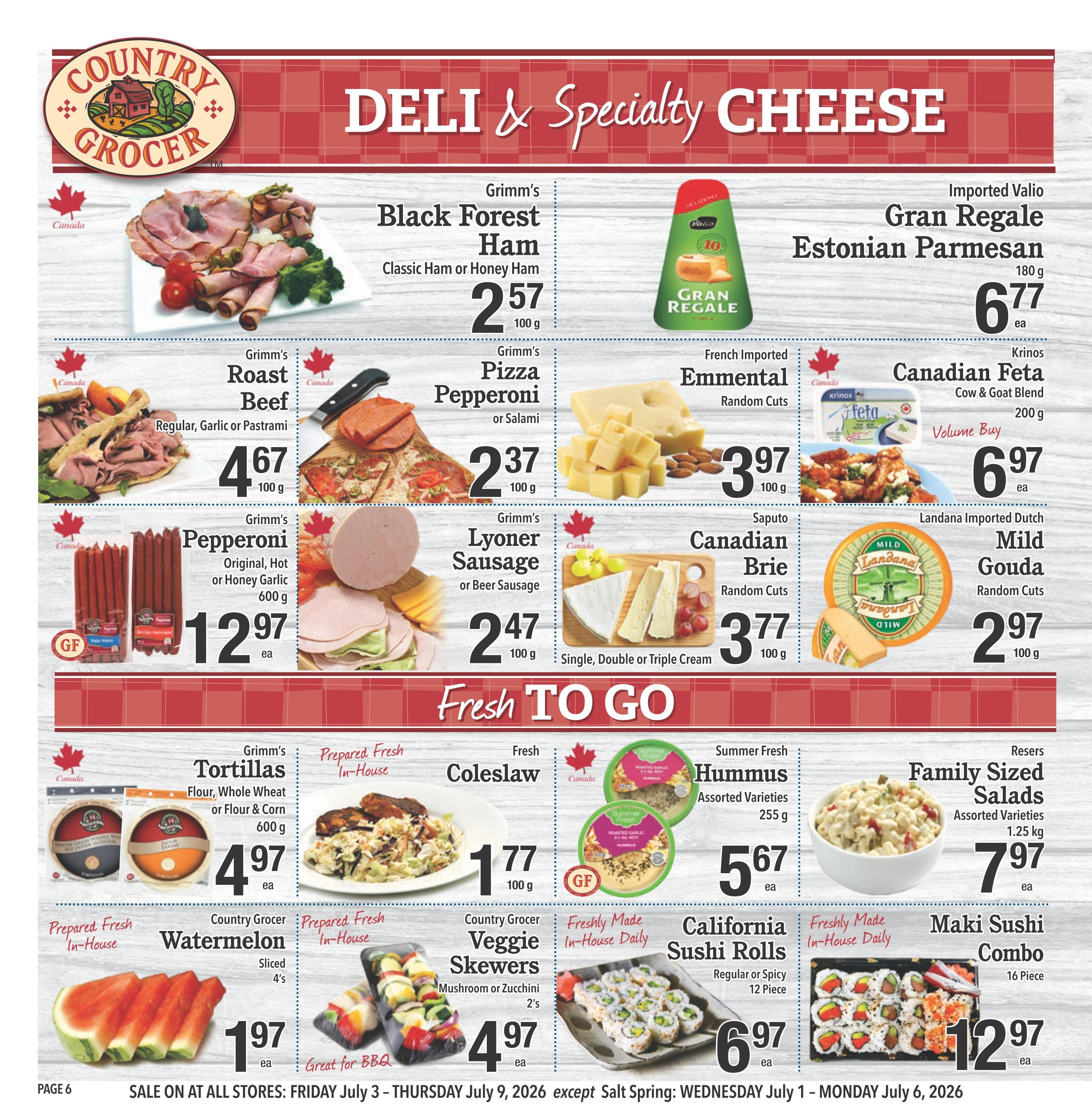 Country Grocer Flyer July 3 to 9