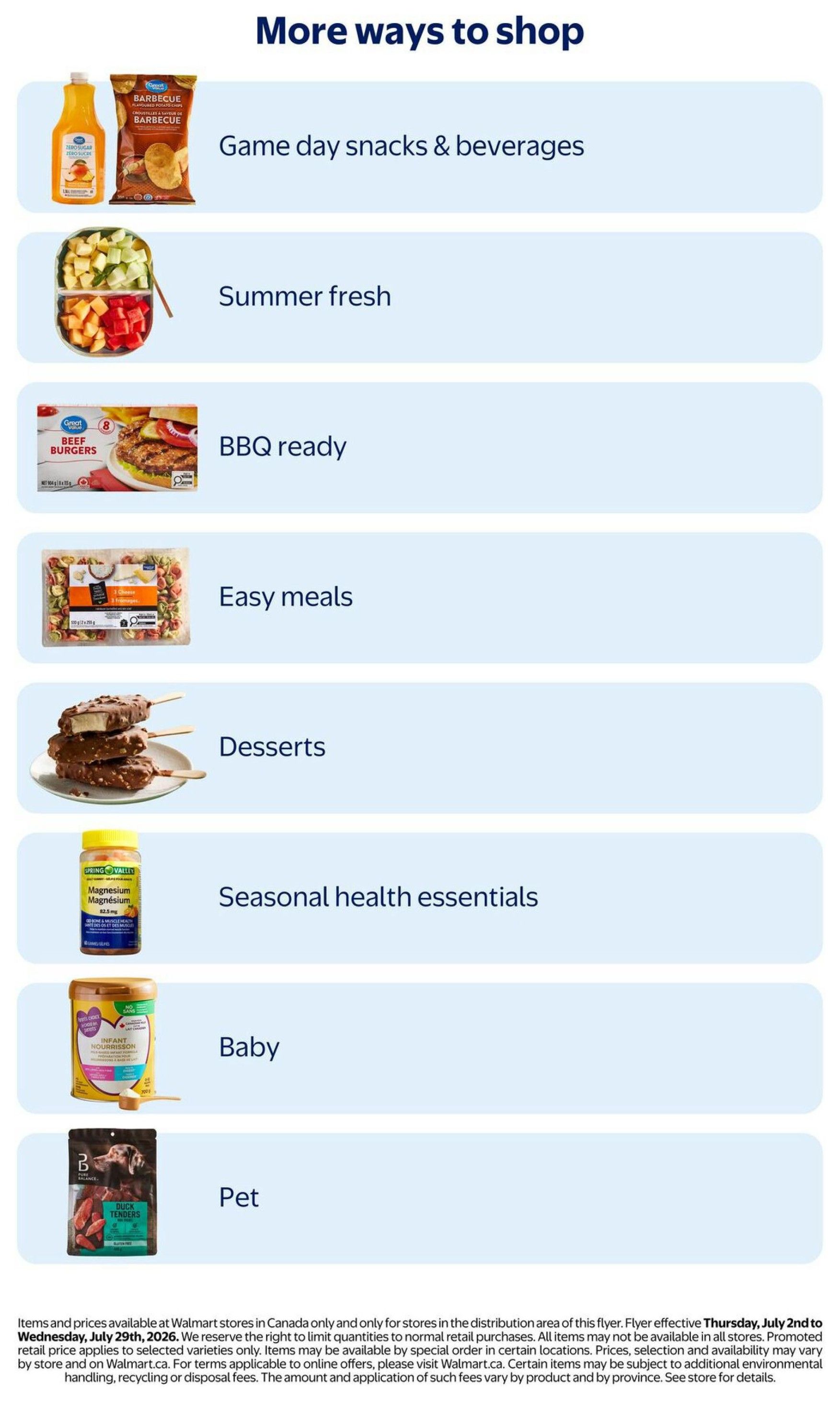 Walmart Savour Summer Flyer July 2 to 29