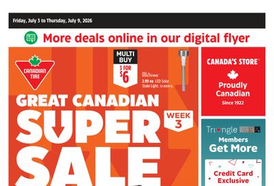 Canadian Tire (ON) Flyer July 3 to 9