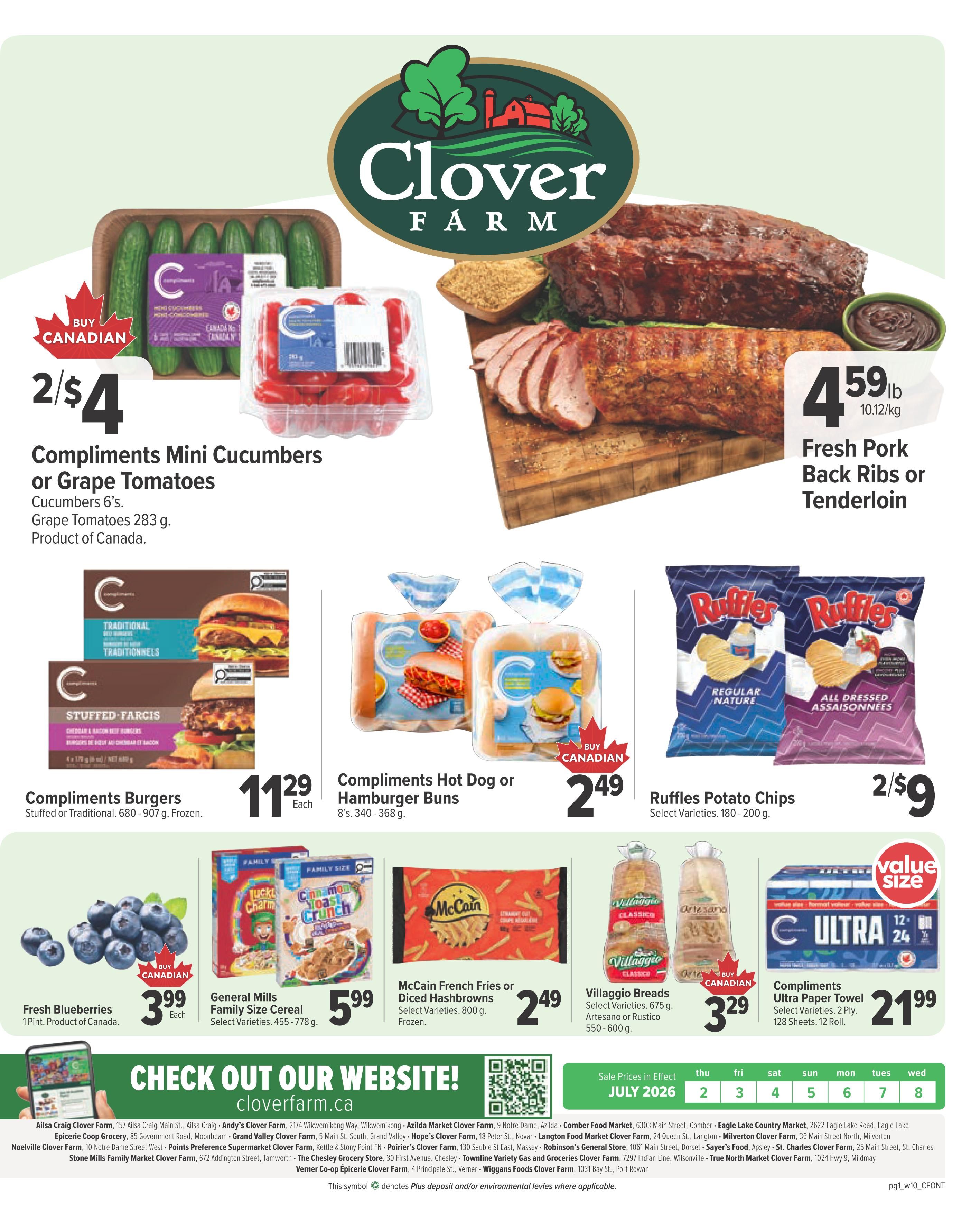 Clover Farm (ON) Flyer July 2 to 8