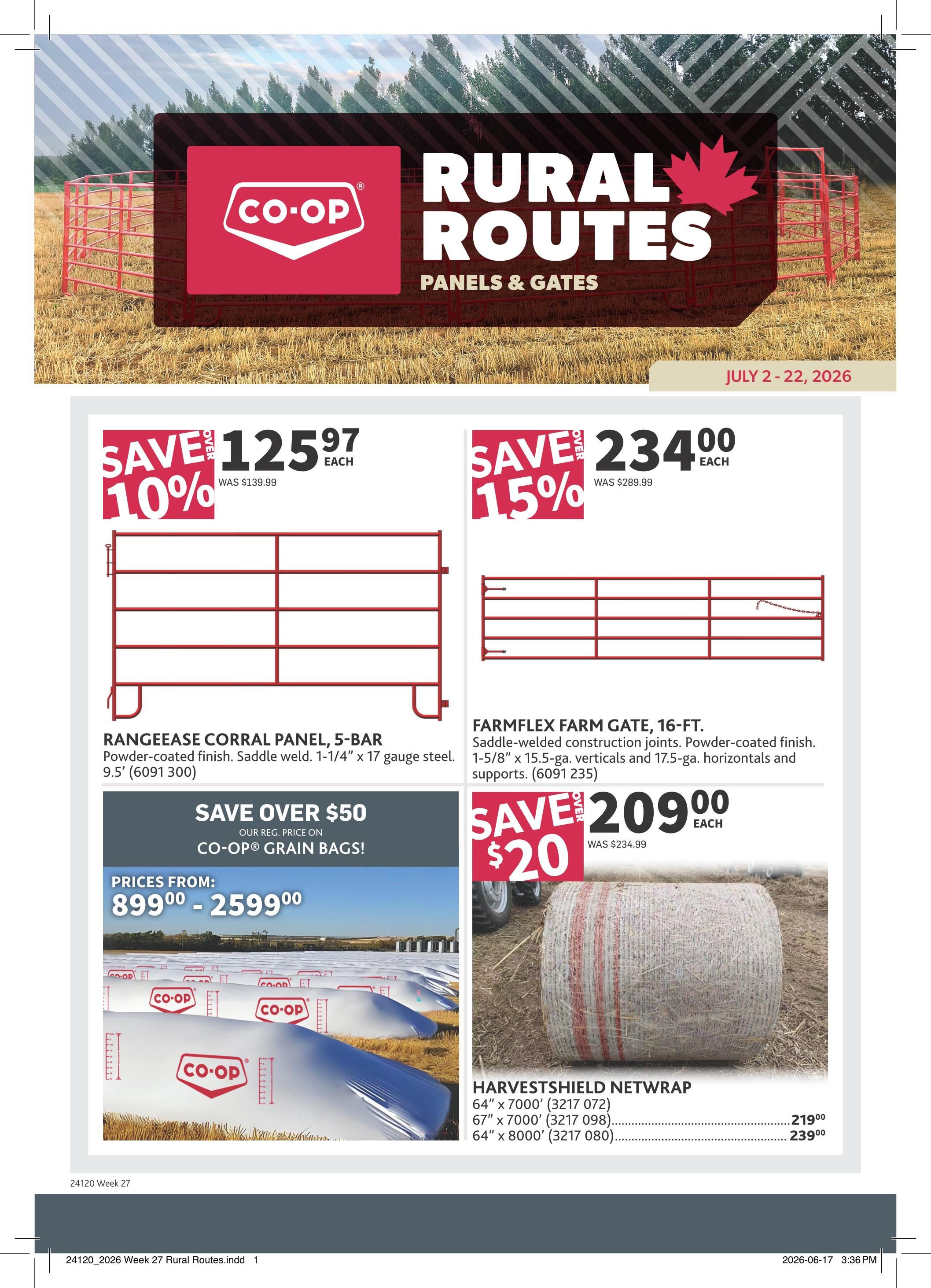 Co-op (West) Rural Routes Flyer July 2 to 22