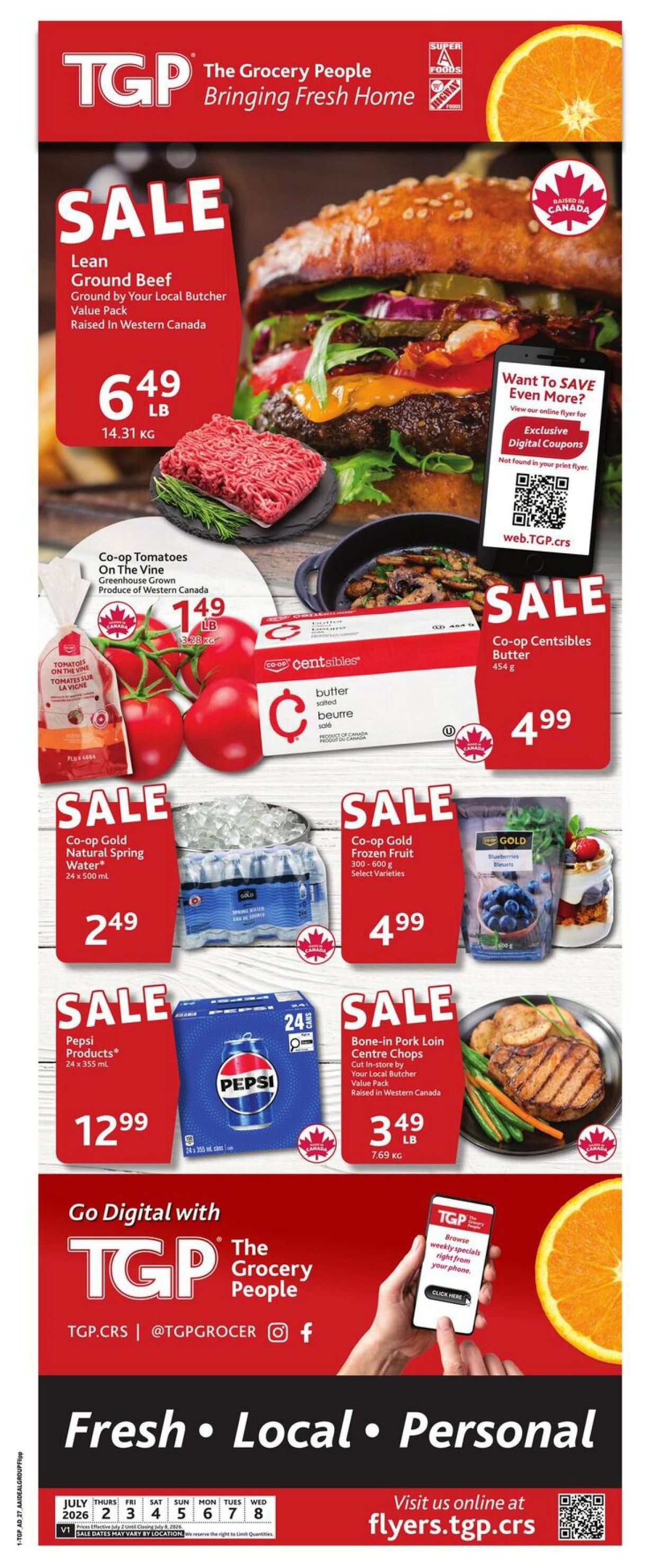 TGP The Grocery People Flyer July 2 to 8
