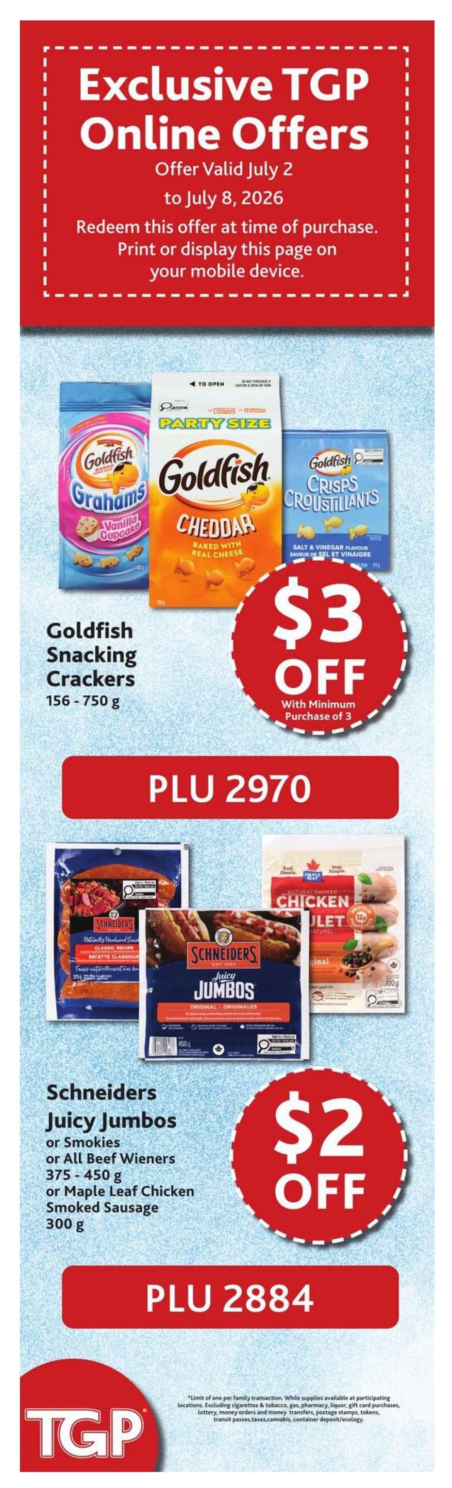TGP The Grocery People Flyer July 2 to 8