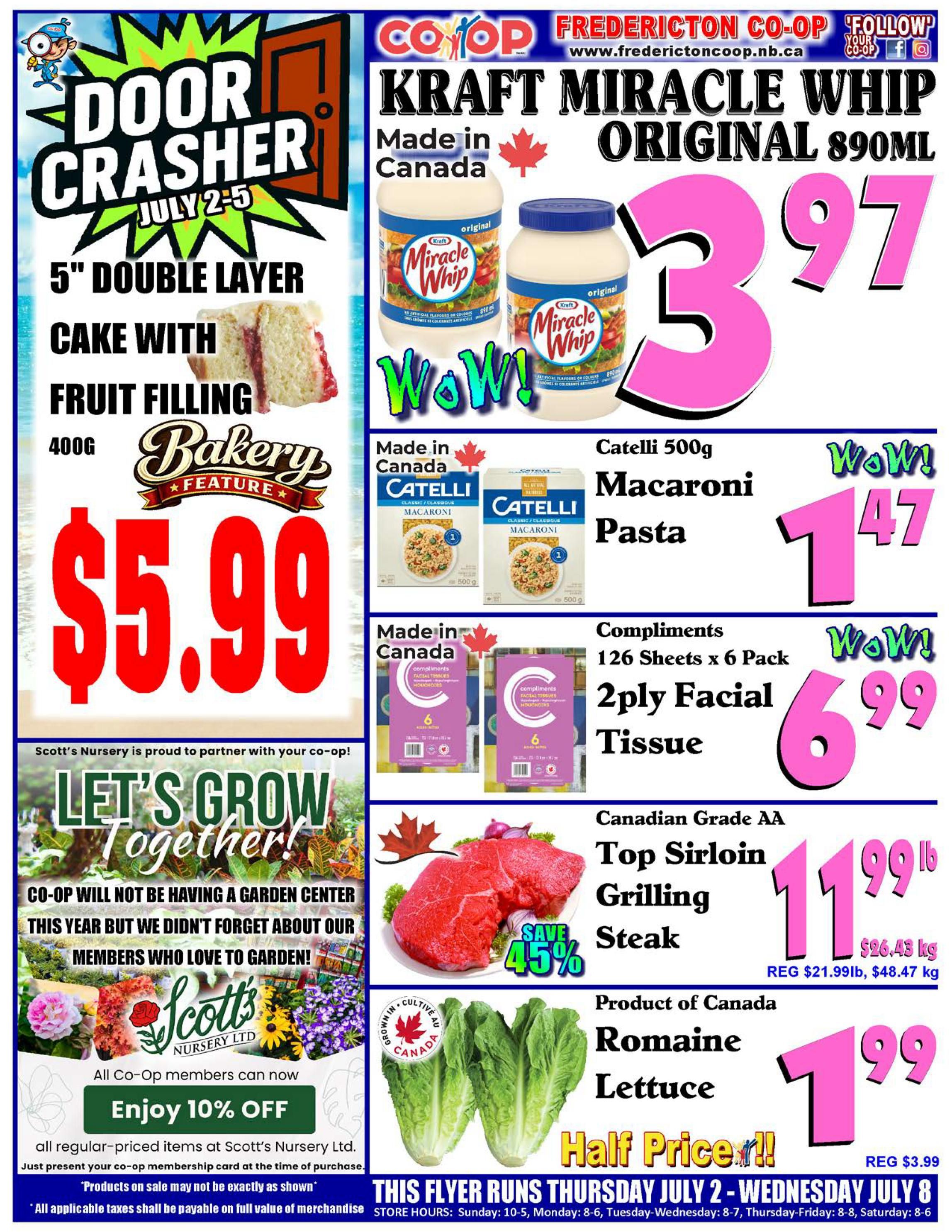 Fredericton Co-op Flyer July 2 to 8