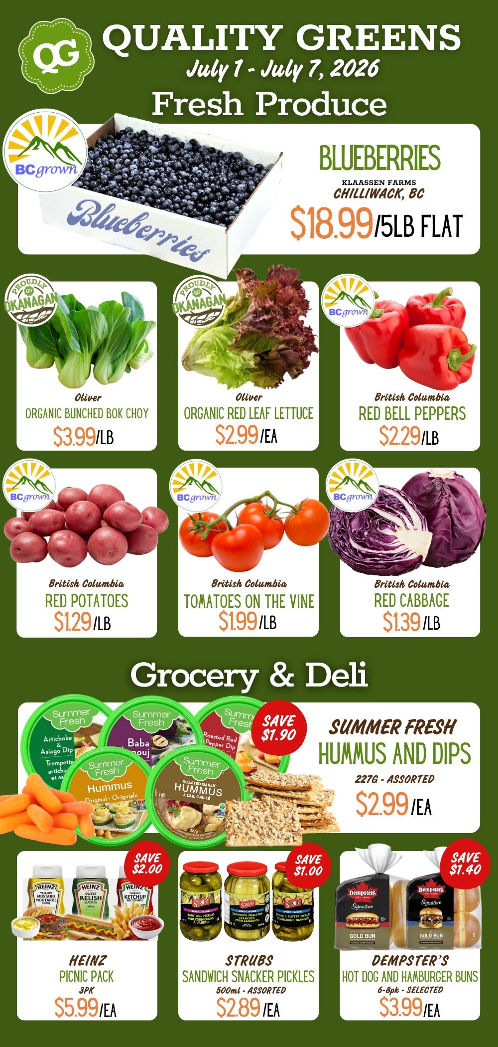 Quality Greens Flyer July 1 to 7